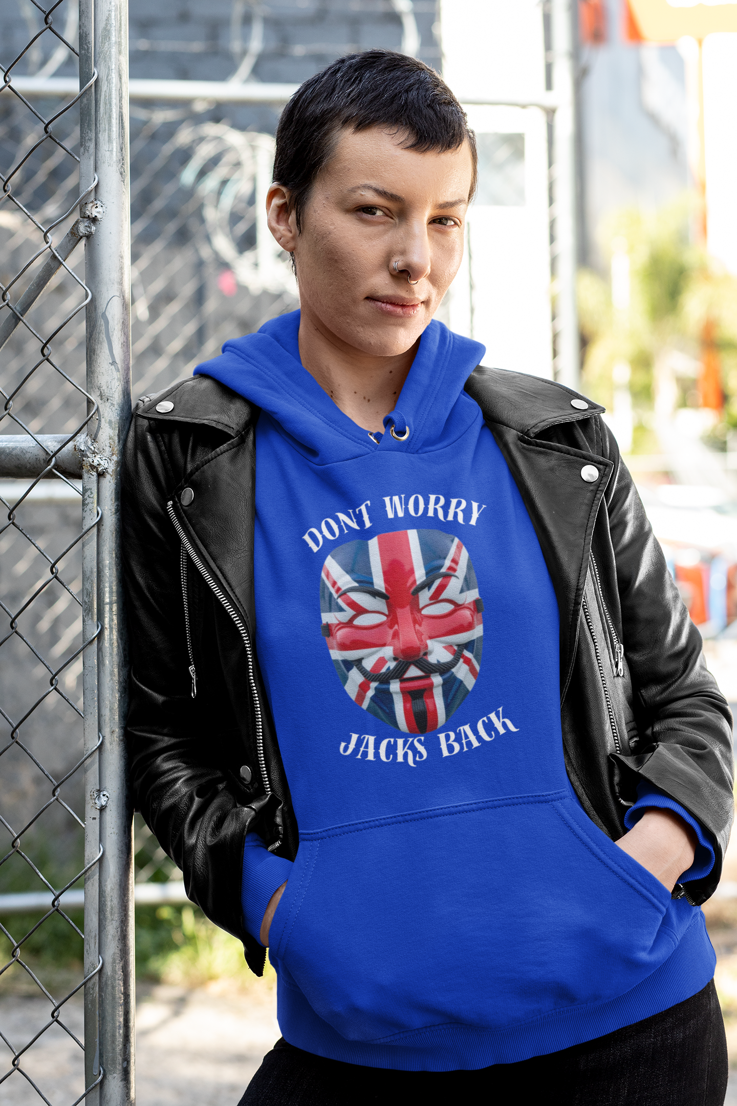 Stylish Unisex College Hoodie - Don't Worry, Jack's Back Design, Cozy Sweatshirt, Perfect Gift for Students, Casual Wear, College [...]