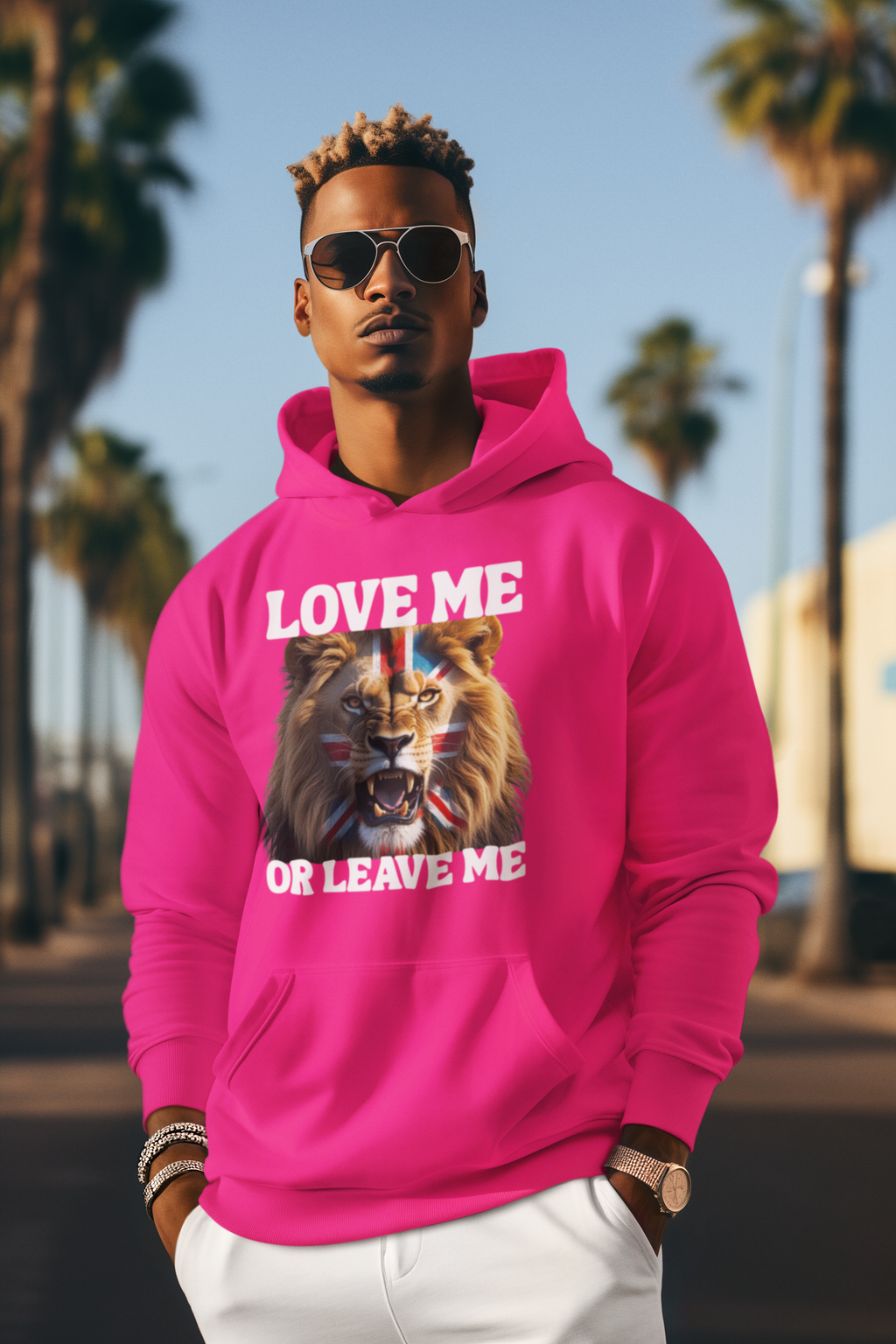 Bold Lion Print Unisex College Hoodie | Statement Sweatshirt for Students | Gift for Animal Lovers | Trendy Casual Wear | Hooded Pullover