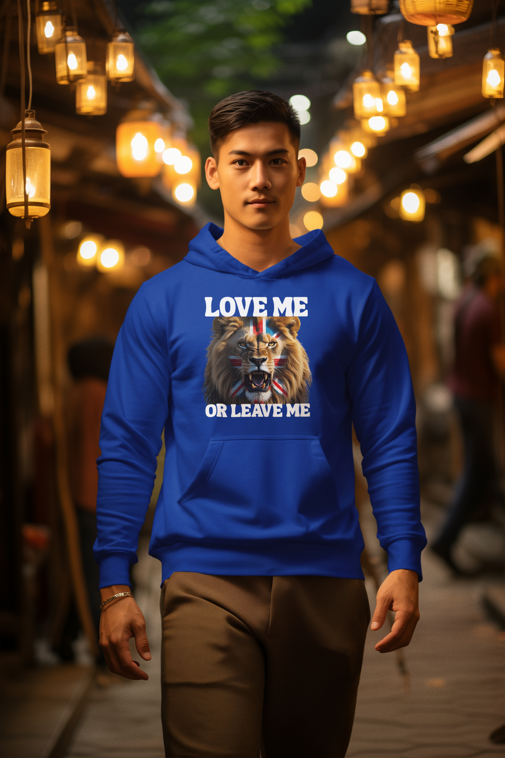 Bold Lion Print Unisex College Hoodie | Statement Sweatshirt for Students | Gift for Animal Lovers | Trendy Casual Wear | Hooded Pullover