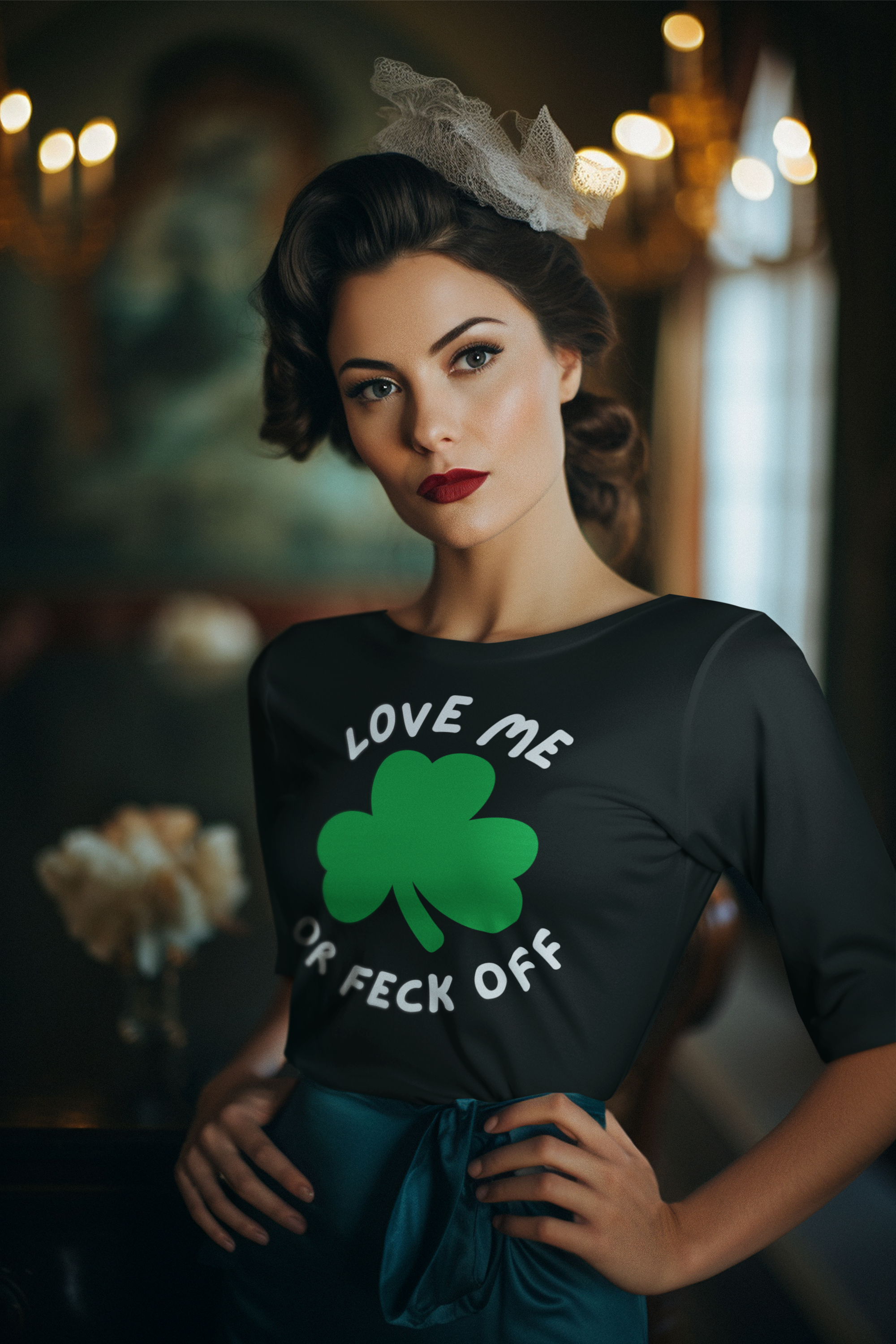 St. Patrick's Day Shamrock Tee, Unisex Tee, Casual Wear, Patriotic, Green Print