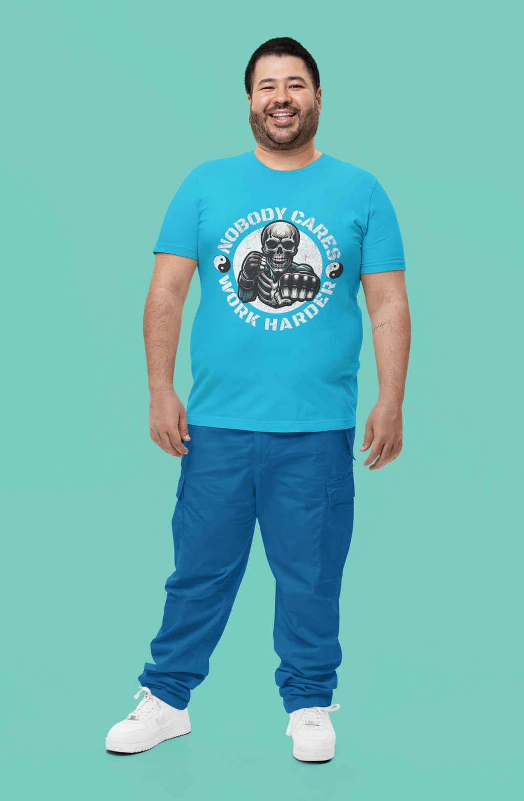 Nobody Cares Work Harder Skull T-Shirt