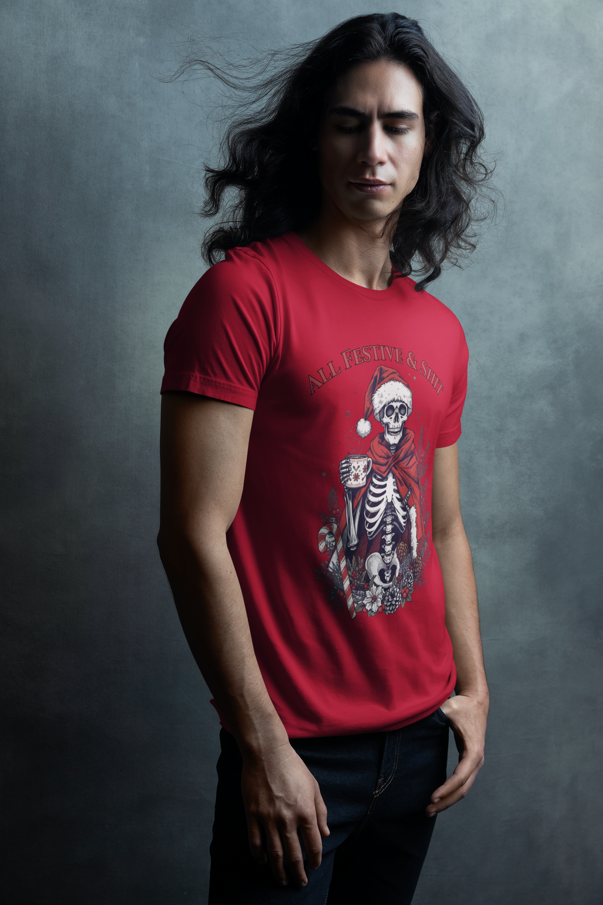 All Festive & Shit Skeleton Christmas Tee