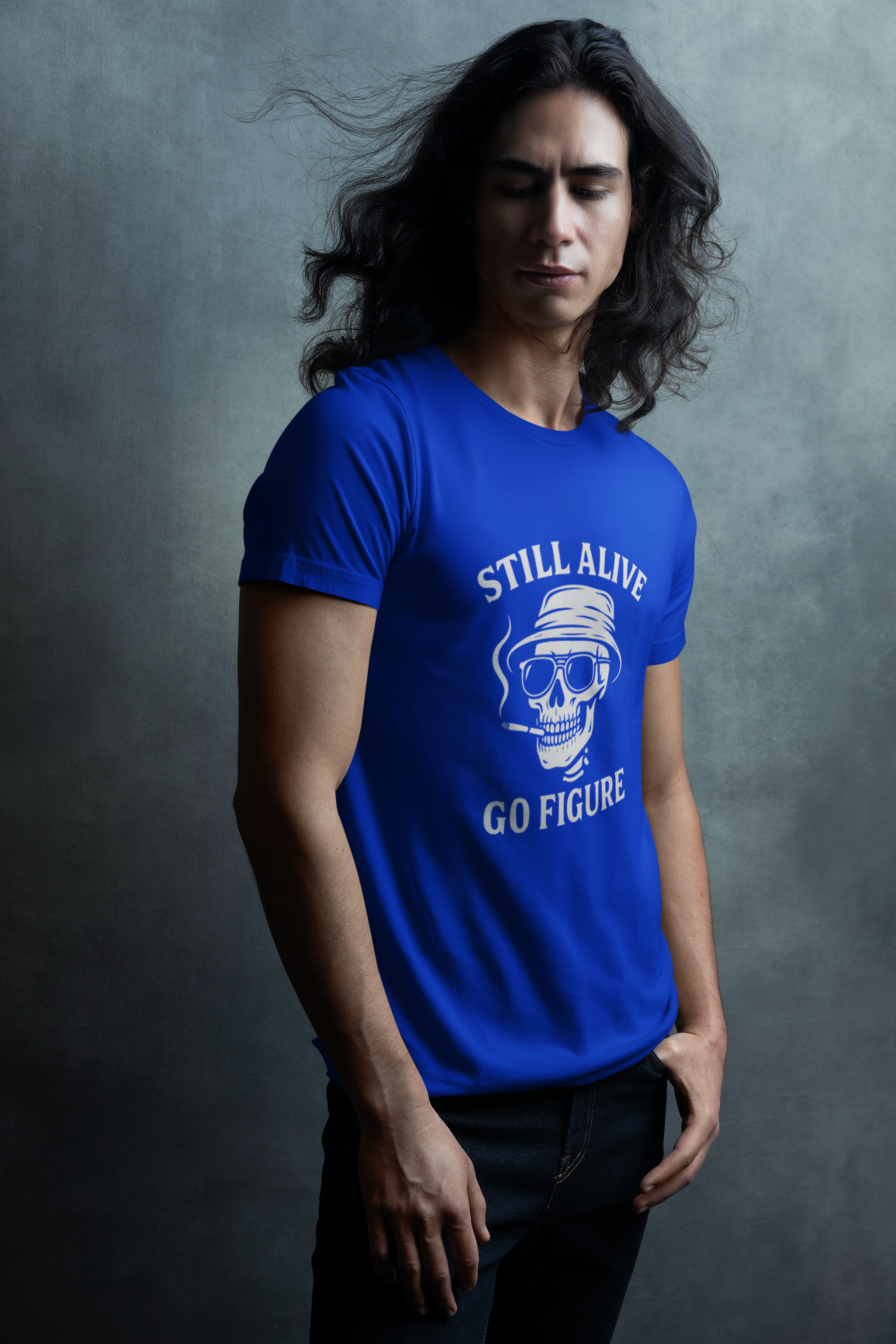Still Alive Skull Tee — "Still Alive Go Figure" Graphic T-Shirt