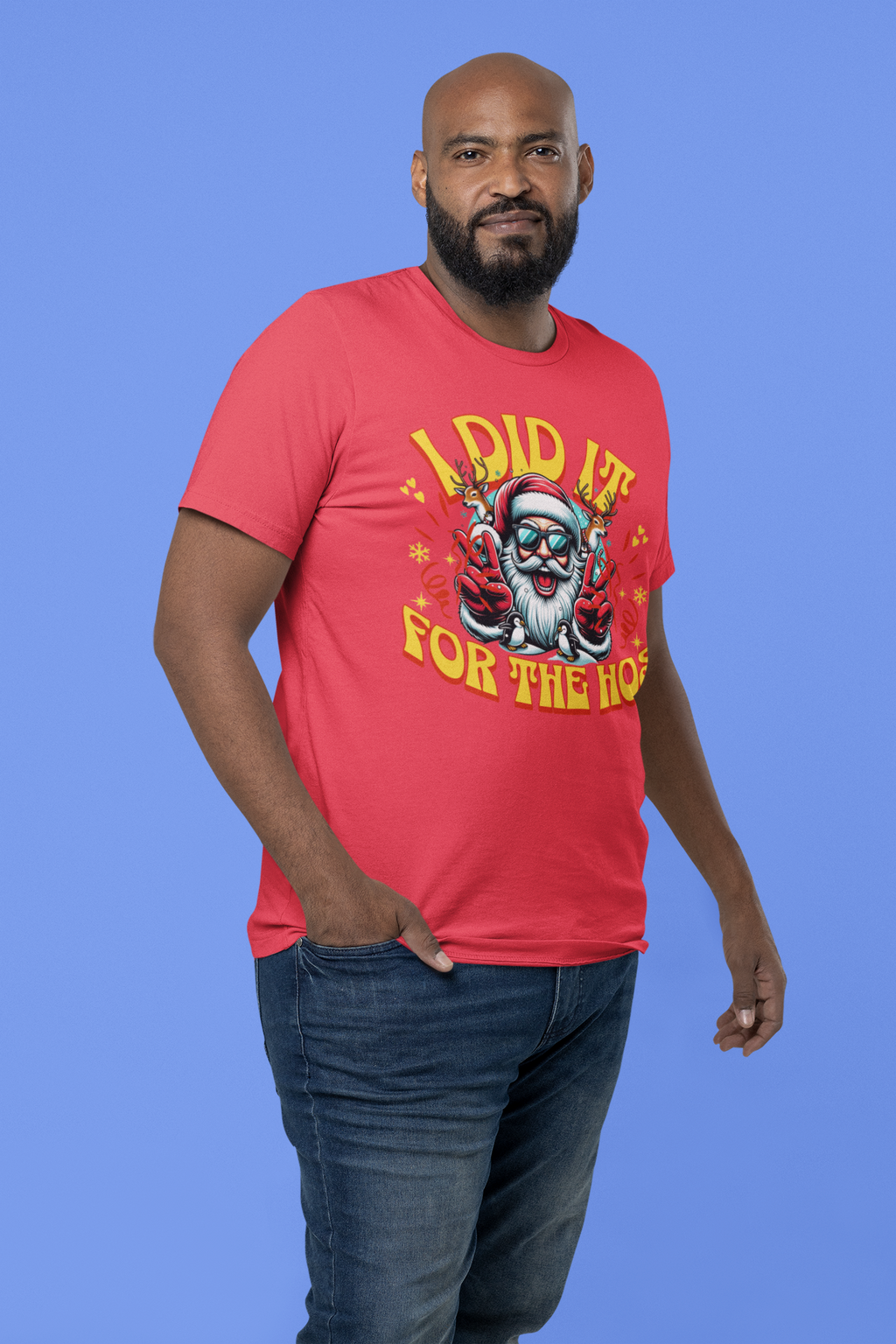 Funny Holiday T-Shirt - "I Did It for the Ho's" Unisex Jersey Tee