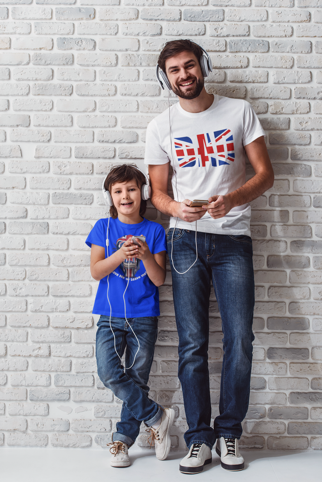 British Flag Dad Tee - Perfect for Father's Day, Casual Wear, Gifts for Dads, Patriotic Fashion, Family Outings