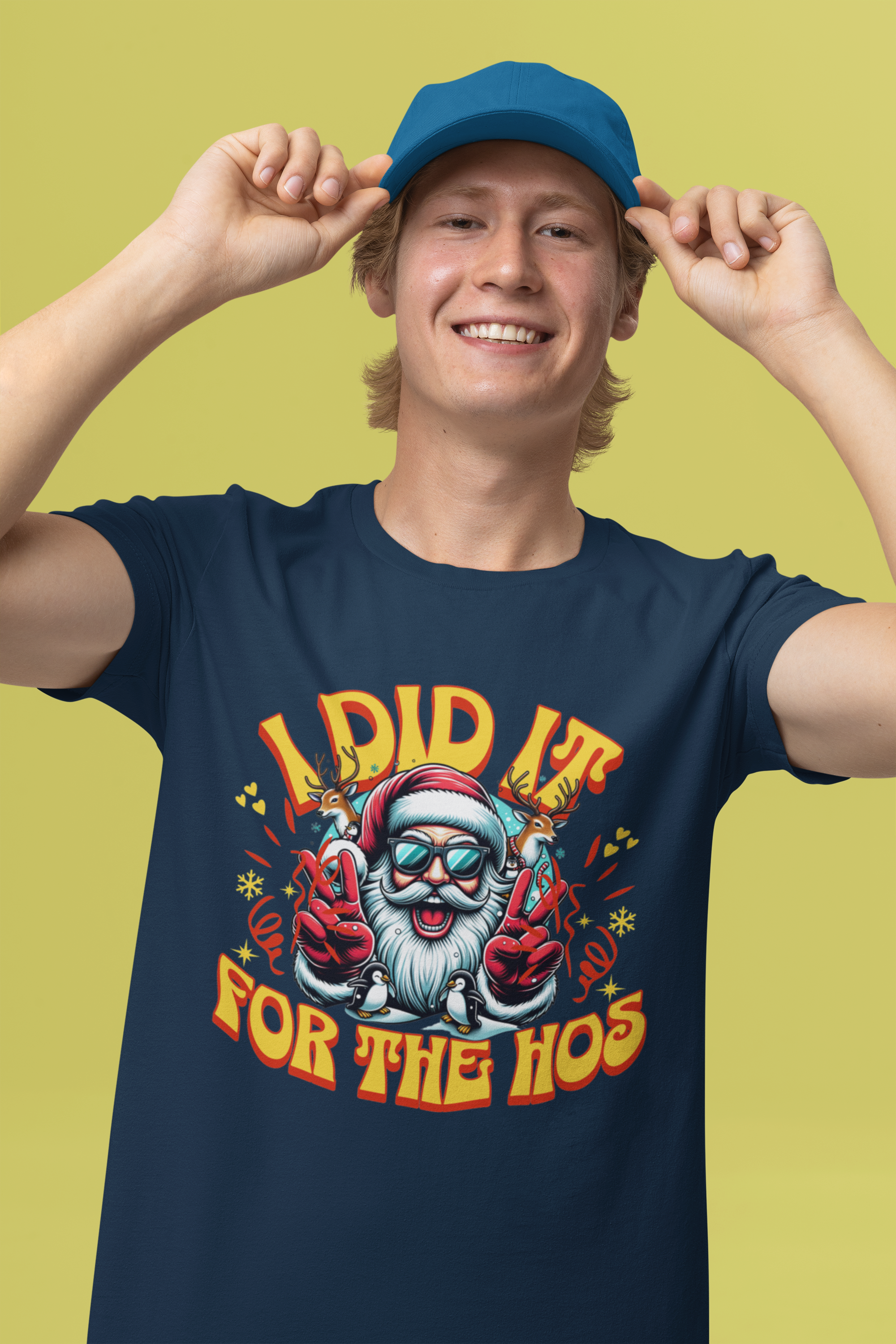 Funny Holiday T-Shirt - "I Did It for the Ho's" Unisex Jersey Tee