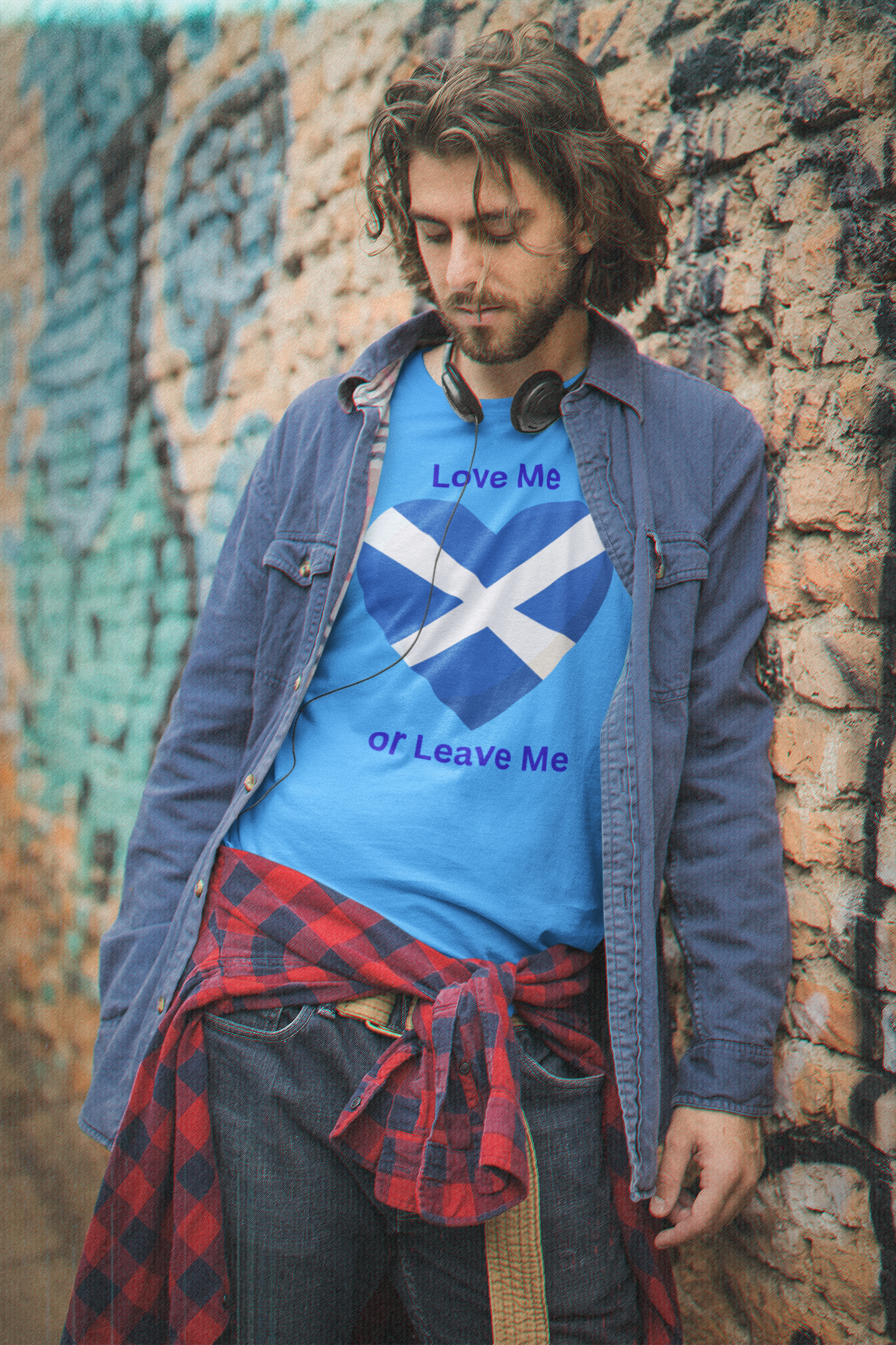 Scottish Heart T-Shirt, Unisex Love Me or Leave Me Tee, Scotland Pride Shirt, Casual Everyday Wear, Gift for Her, Gift for Him