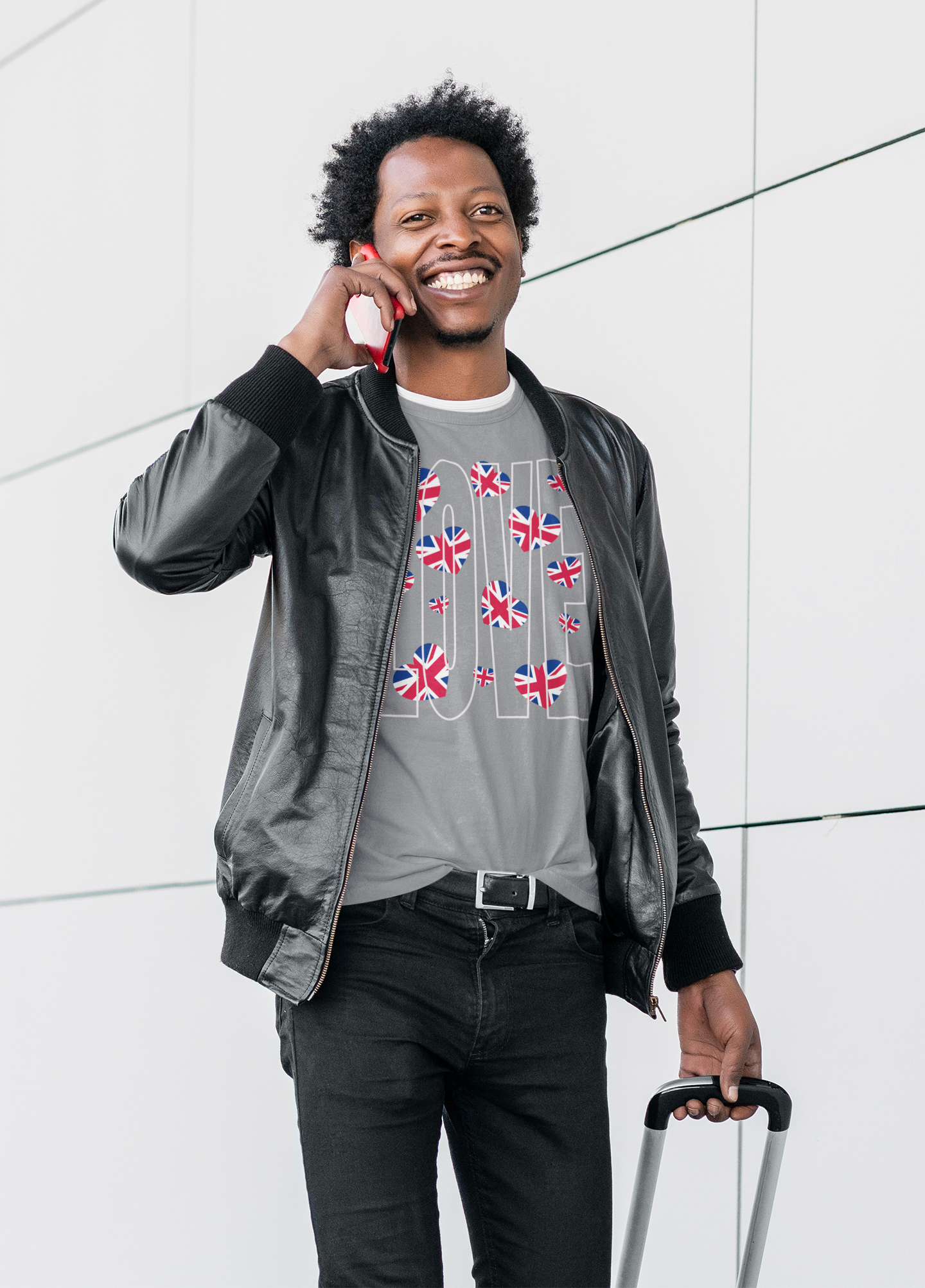 Patriotic Love in Union - Union Jack Hearts Unisex Jersey Tee, Love Shirt, Graphic Tee, Casual Wear, British Flag