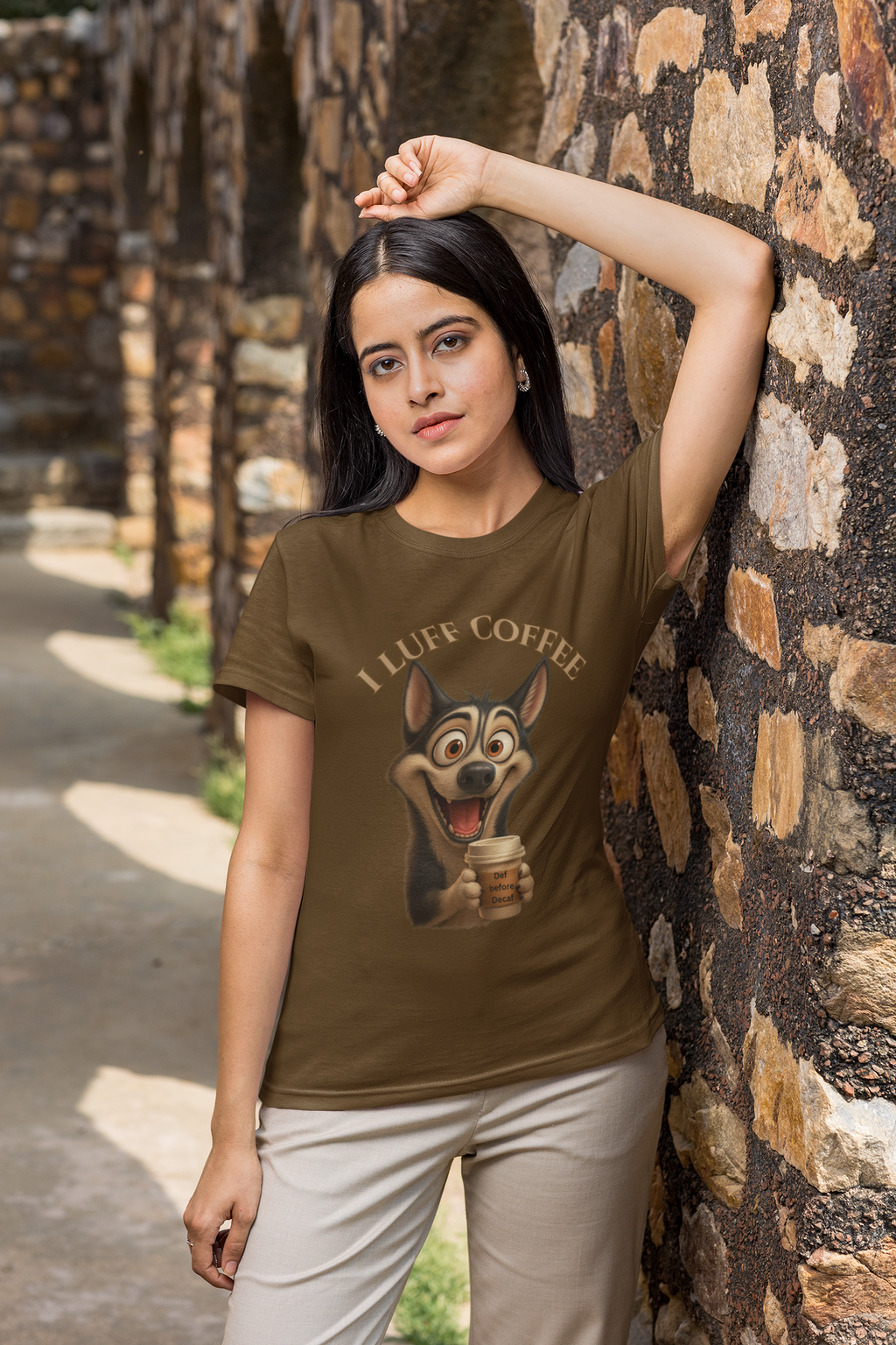 Funny Coffee Lover Tee | I Luff Coffee Unisex Jersey Short Sleeve T-Shirt