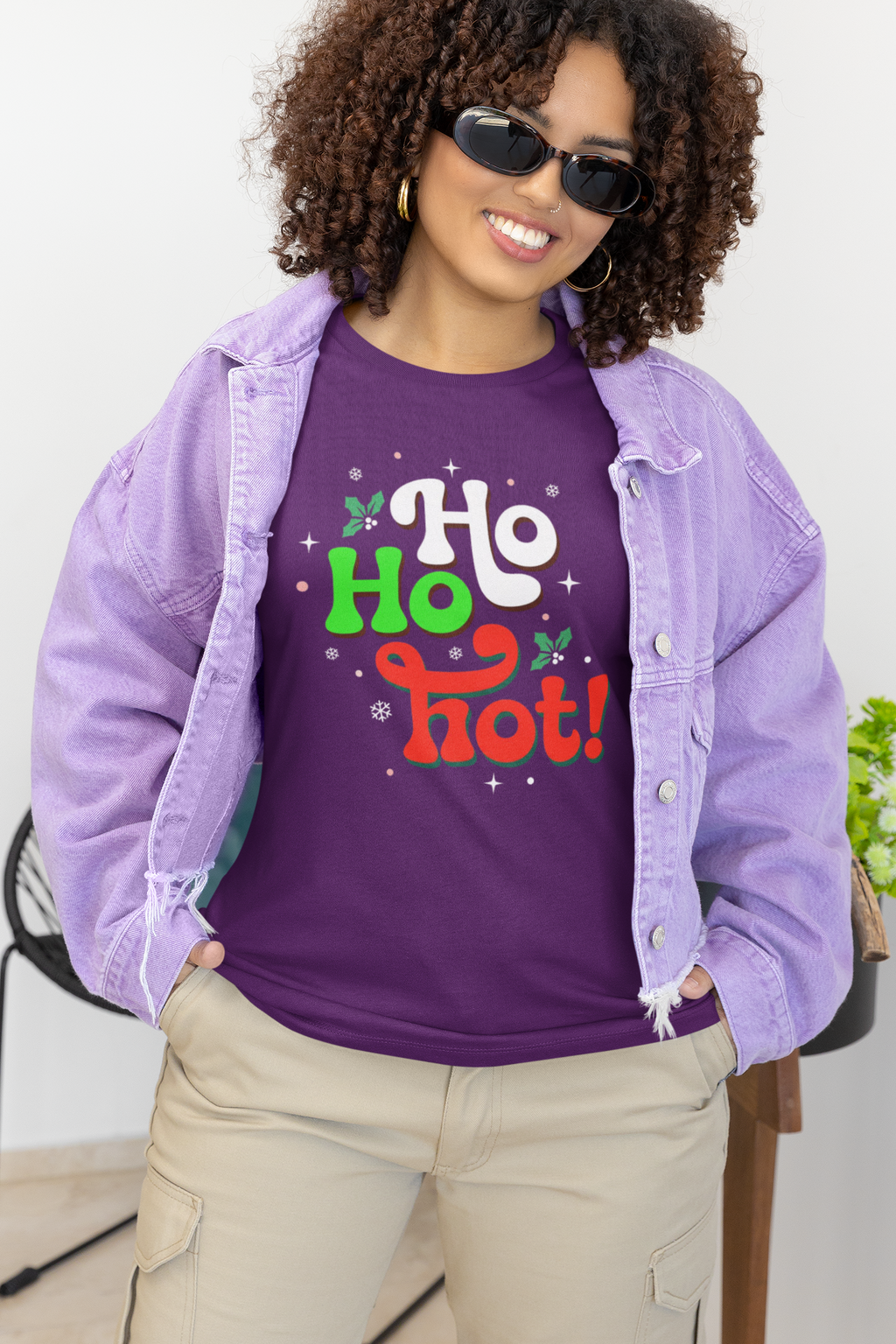 Ho Ho Hot! Christmas Graphic Tee — Funny Holiday T-Shirt