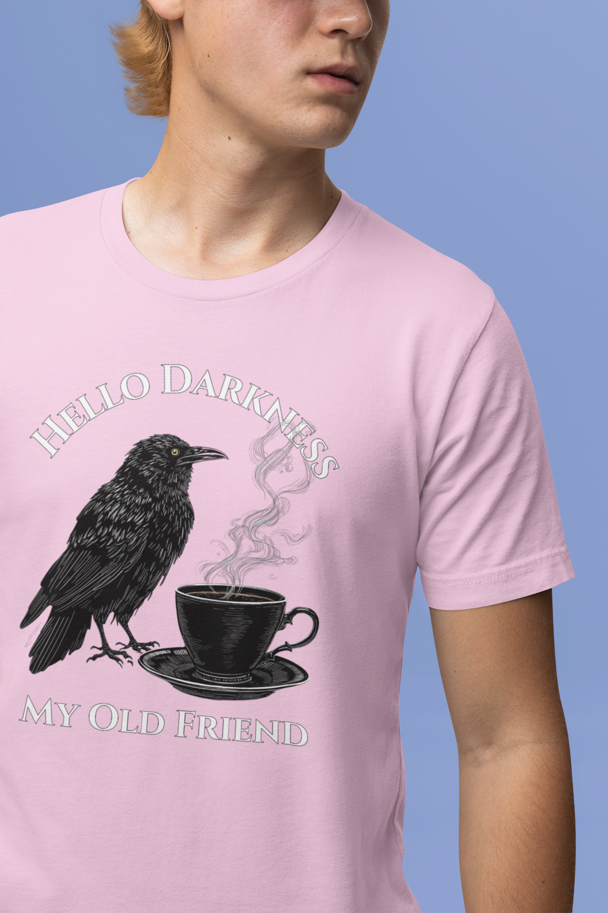 Hello Darkness My Old Friend Raven Coffee T‑Shirt