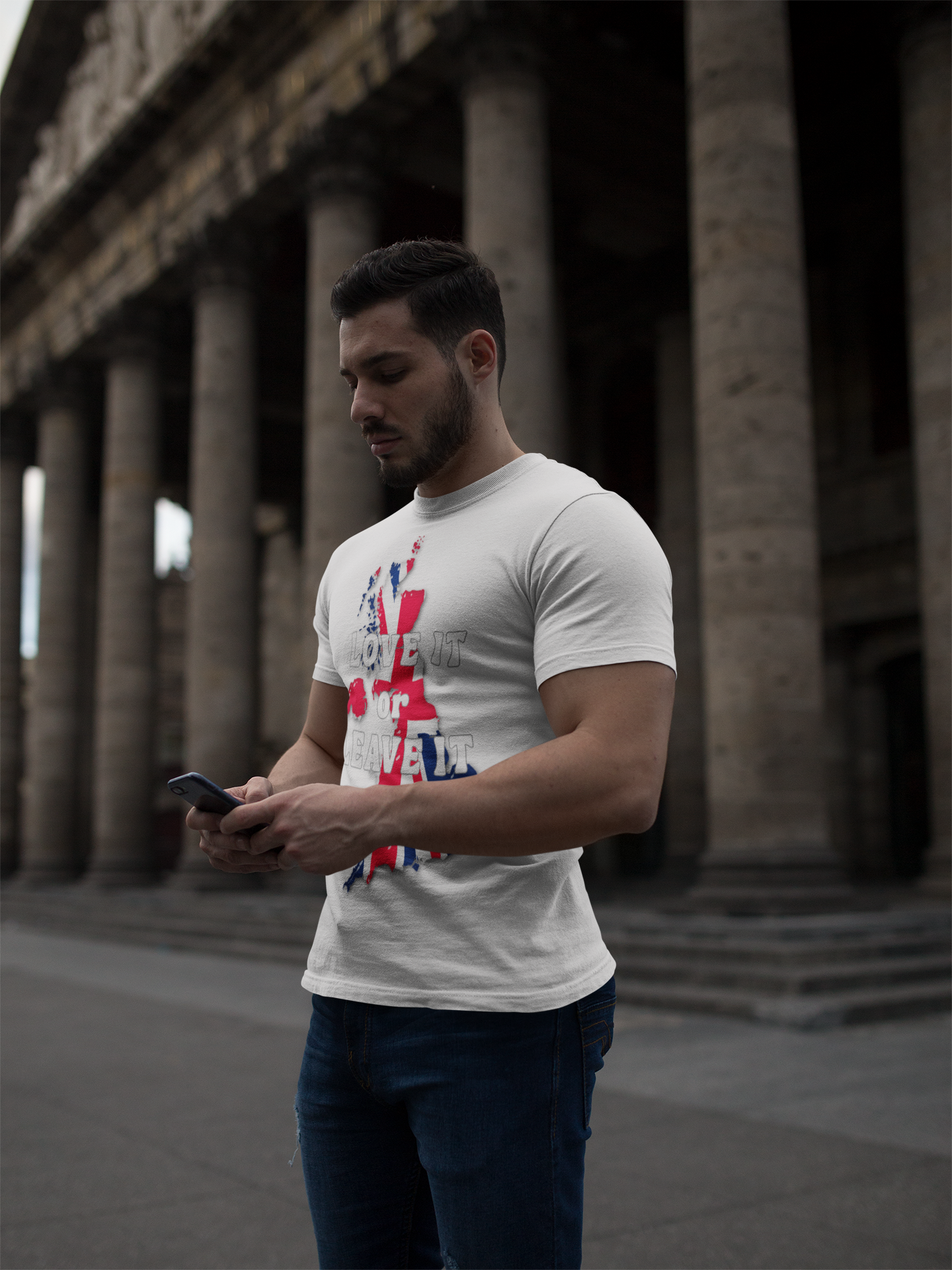 Patriotic Love It or Leave It Tee, British Pride Shirt, Unisex Graphic Top, Casual Wear, Gift for UK Lovers