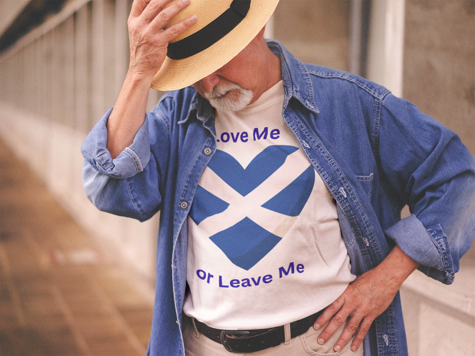 Scottish Heart T-Shirt, Unisex Love Me or Leave Me Tee, Scotland Pride Shirt, Casual Everyday Wear, Gift for Her, Gift for Him