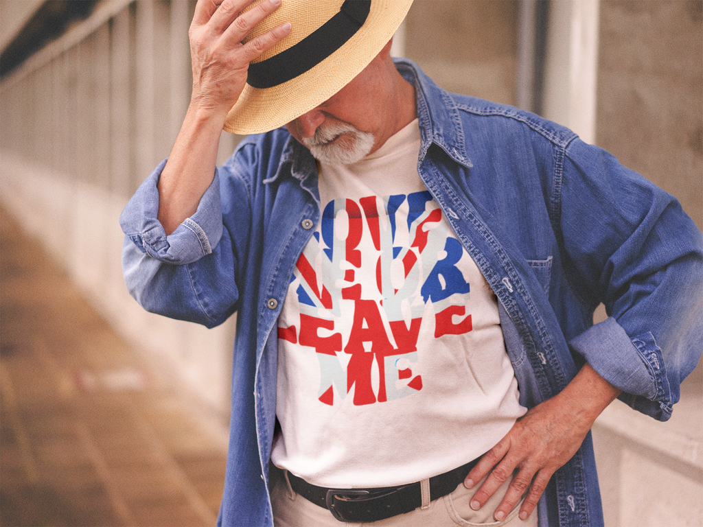 Union Jack Love Me or Leave Me Unisex Tee | Casual Graphic T-Shirt, Gift for Friends, Summer Wear, Festival Outfit, Statement Tee