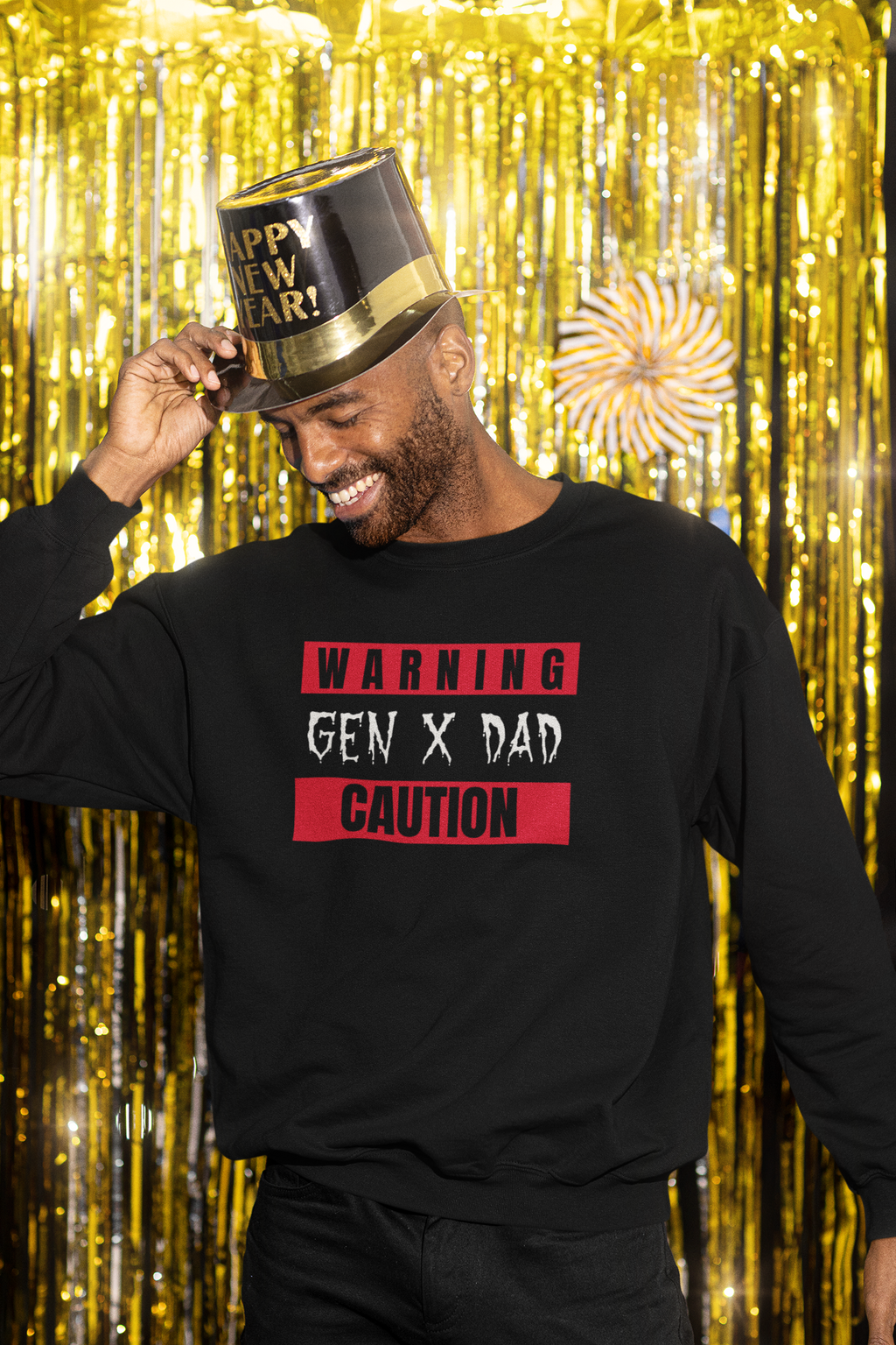 Warning Gen X Dad Crewneck Sweatshirt - Casual Wear, Gift for Dad, Funny Sweatshirt, Cozy Apparel, Unique Gift Idea