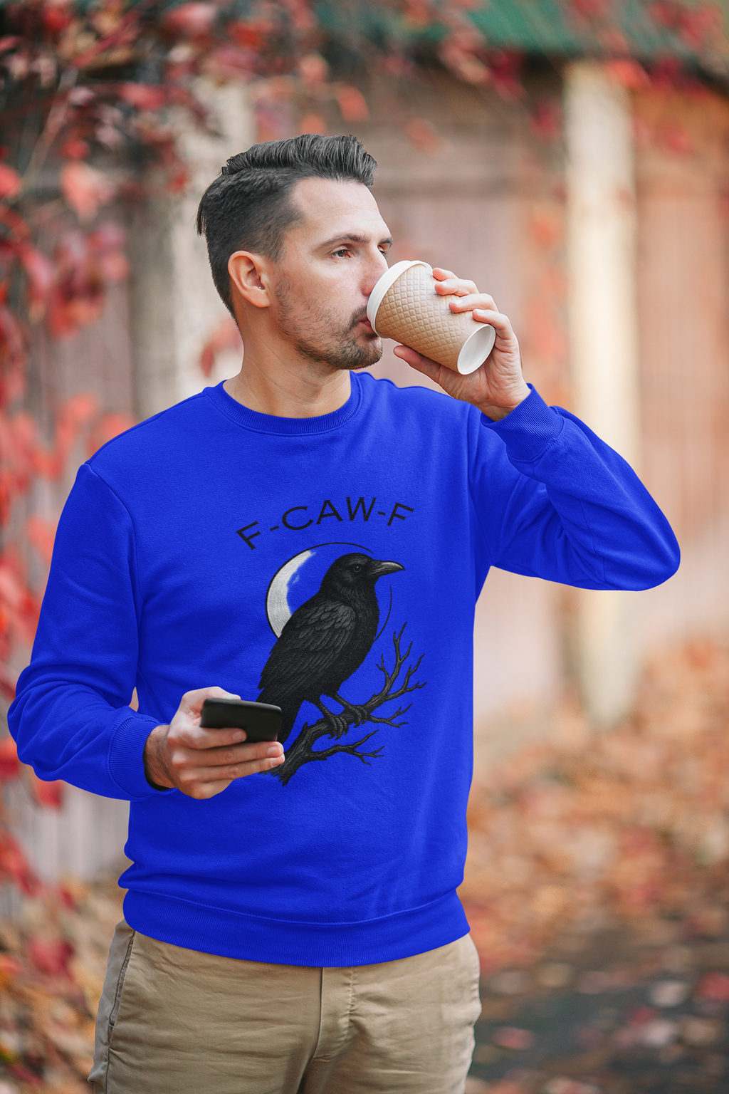 Mystical Raven Sweatshirt - Fall Fashion, Casual Loungewear, Unique Gift, Halloween Apparel, Unisex Style