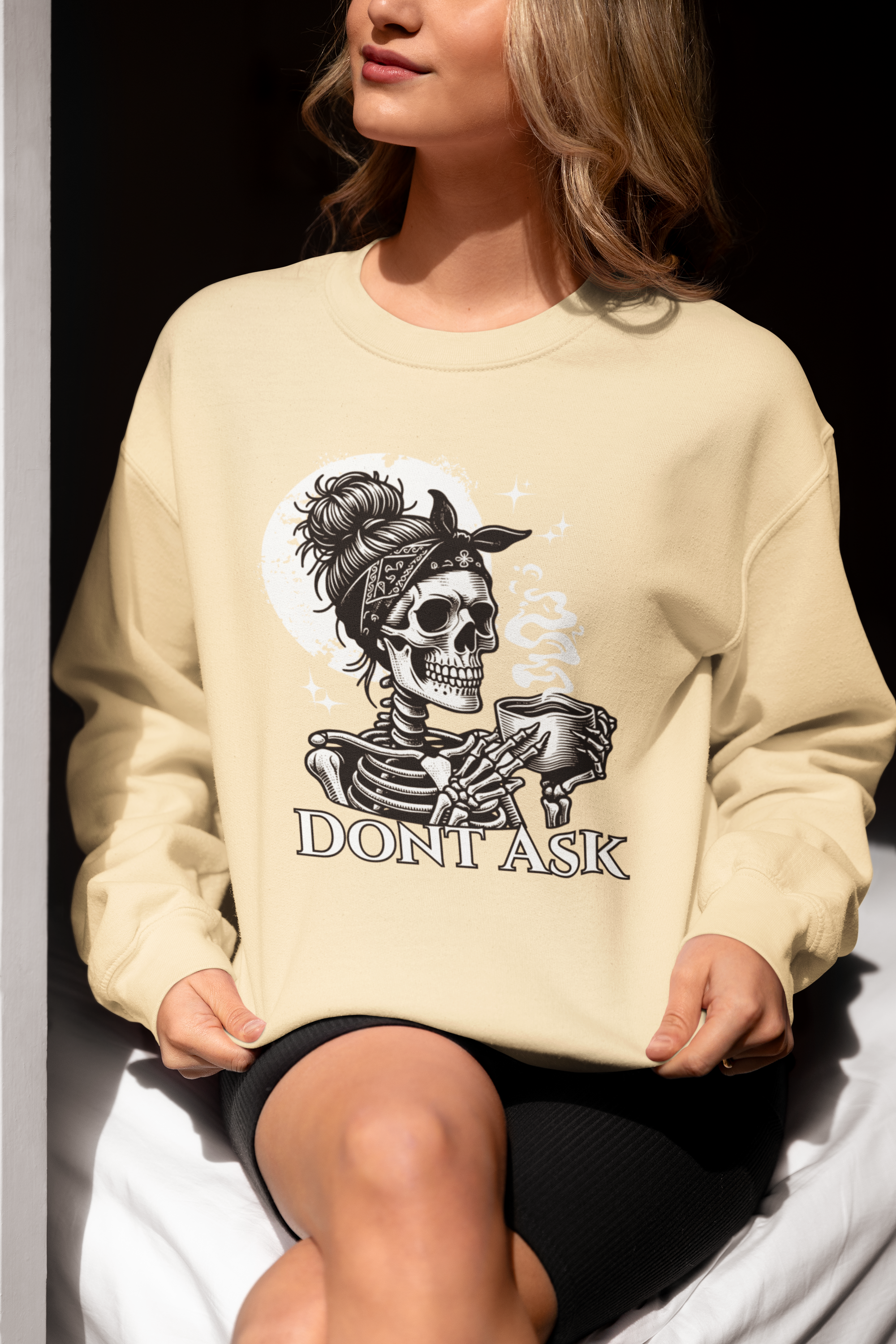 Skull Tea 'Don't Ask' Crewneck Sweatshirt