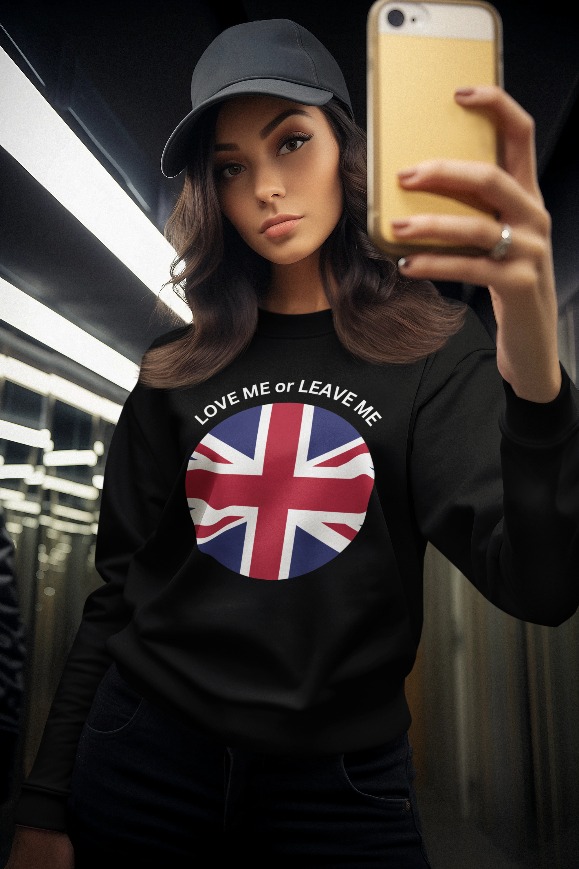 Love Me or Leave Me Unisex Crewneck Sweatshirt, Cozy Gift for British Flag Lovers, Casual Wear, Ideal for Holidays and Everyday, [...]