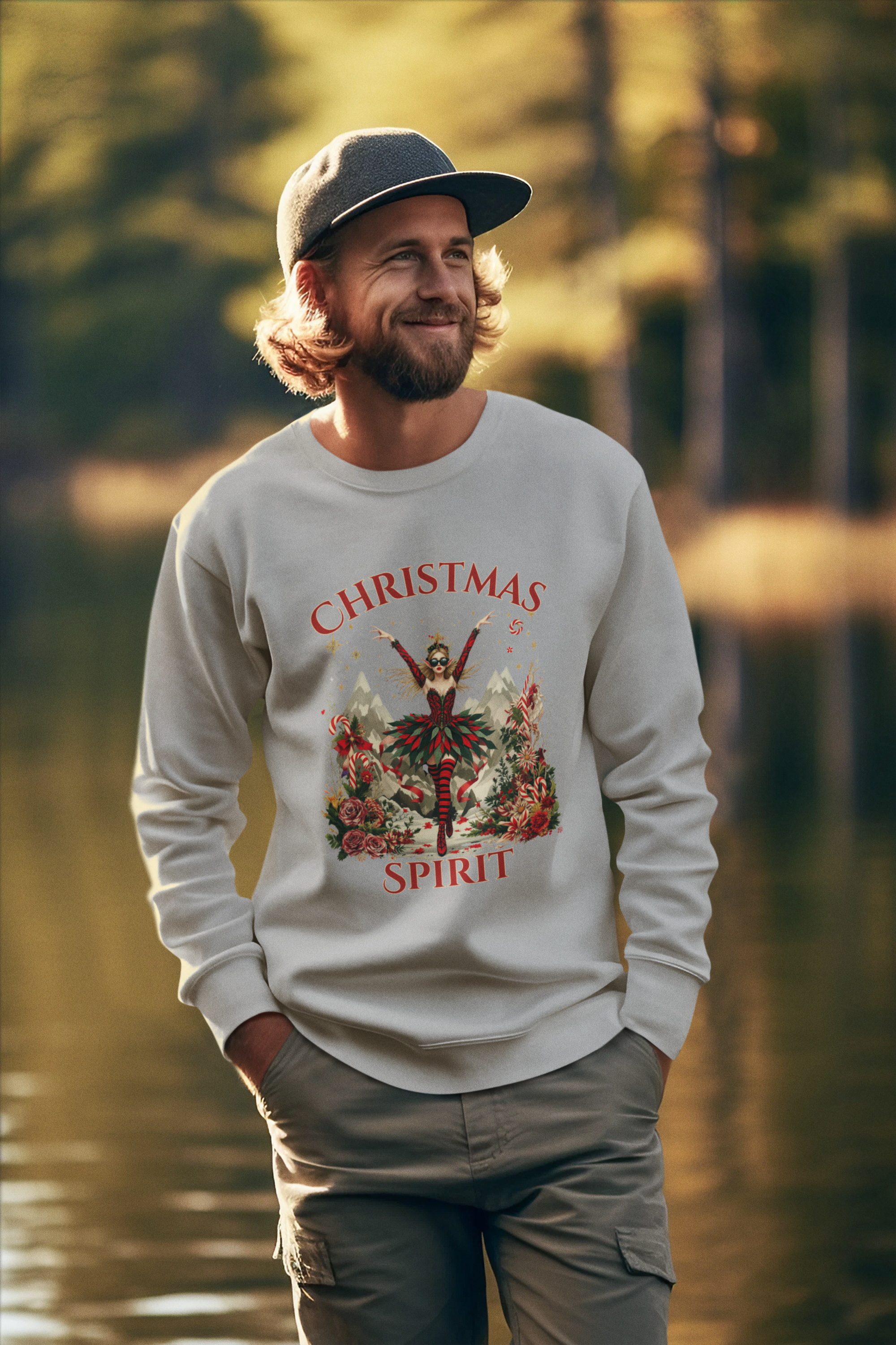 Christmas Spirit Crewneck Sweatshirt — Festive Fairy Holiday Sweater