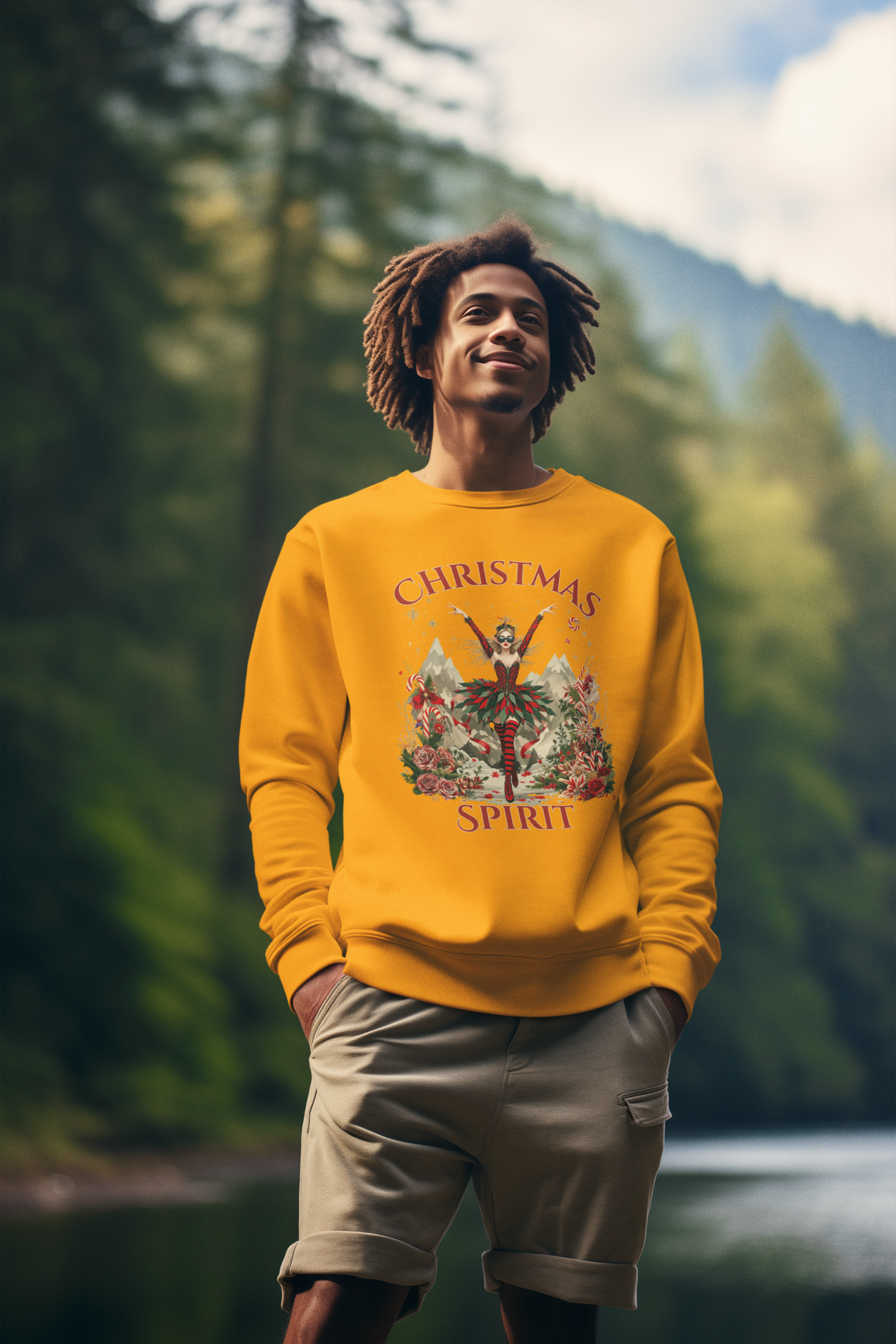 Christmas Spirit Crewneck Sweatshirt — Festive Fairy Holiday Sweater