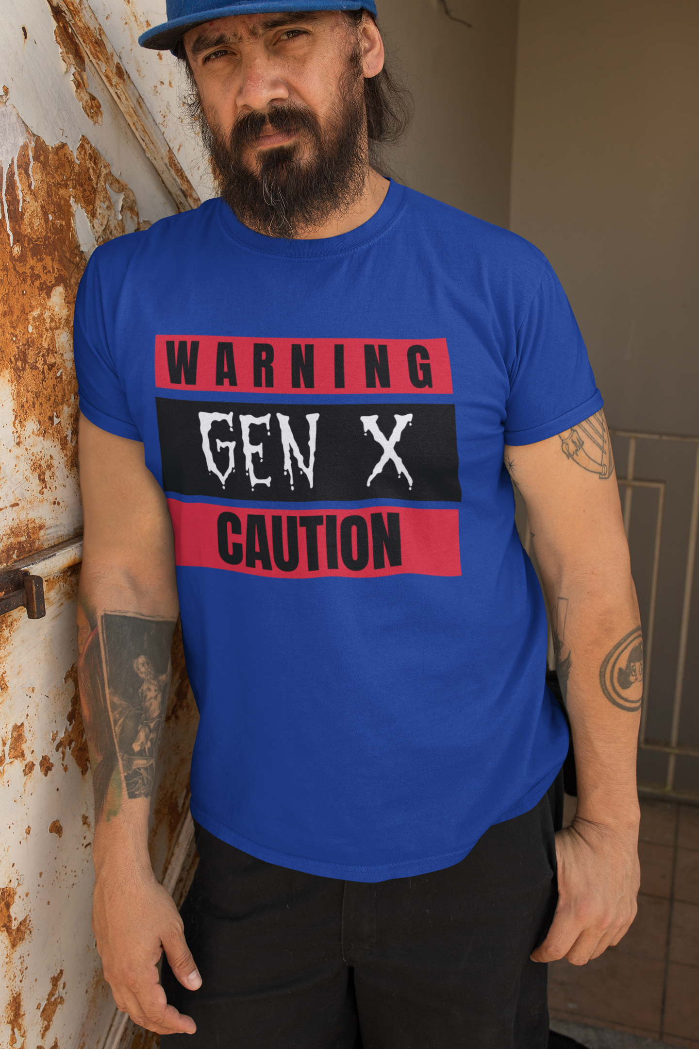 Warning Gen X Caution Tee, Unisex Jersey Tee, Vintage Style T-Shirt, Nostalgic Apparel, Gift for Gen Xers, Funny Gen X Shirt