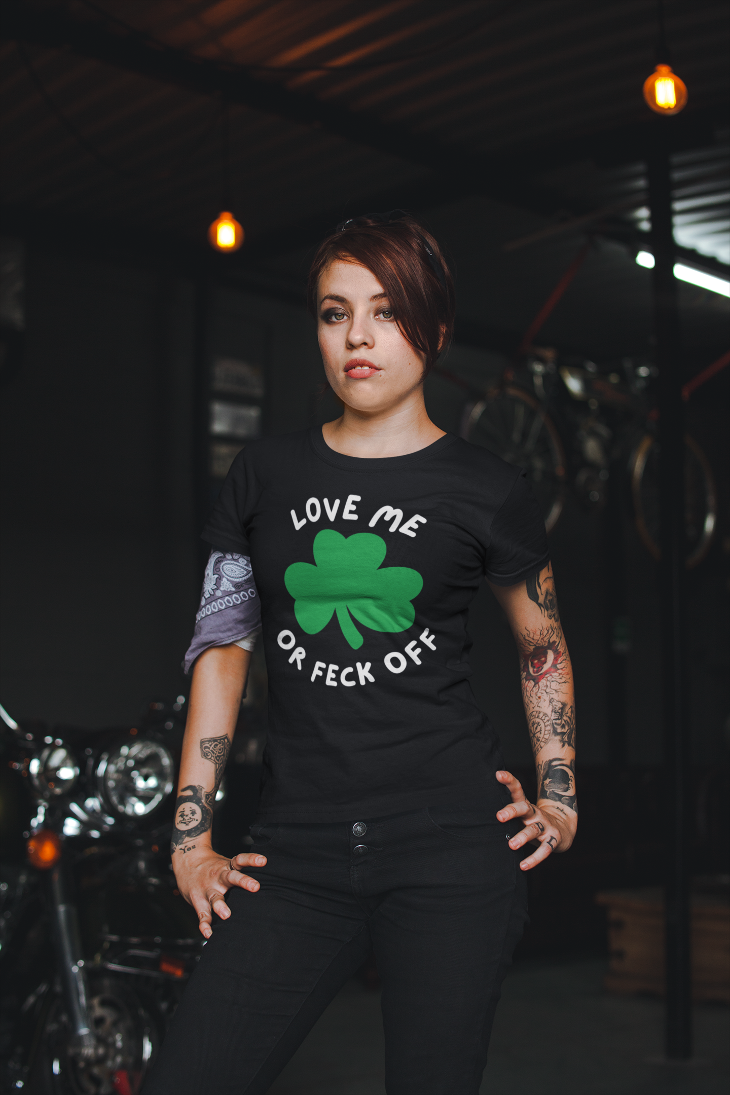 St. Patrick's Day Shamrock Tee, Unisex Tee, Casual Wear, Patriotic, Green Print