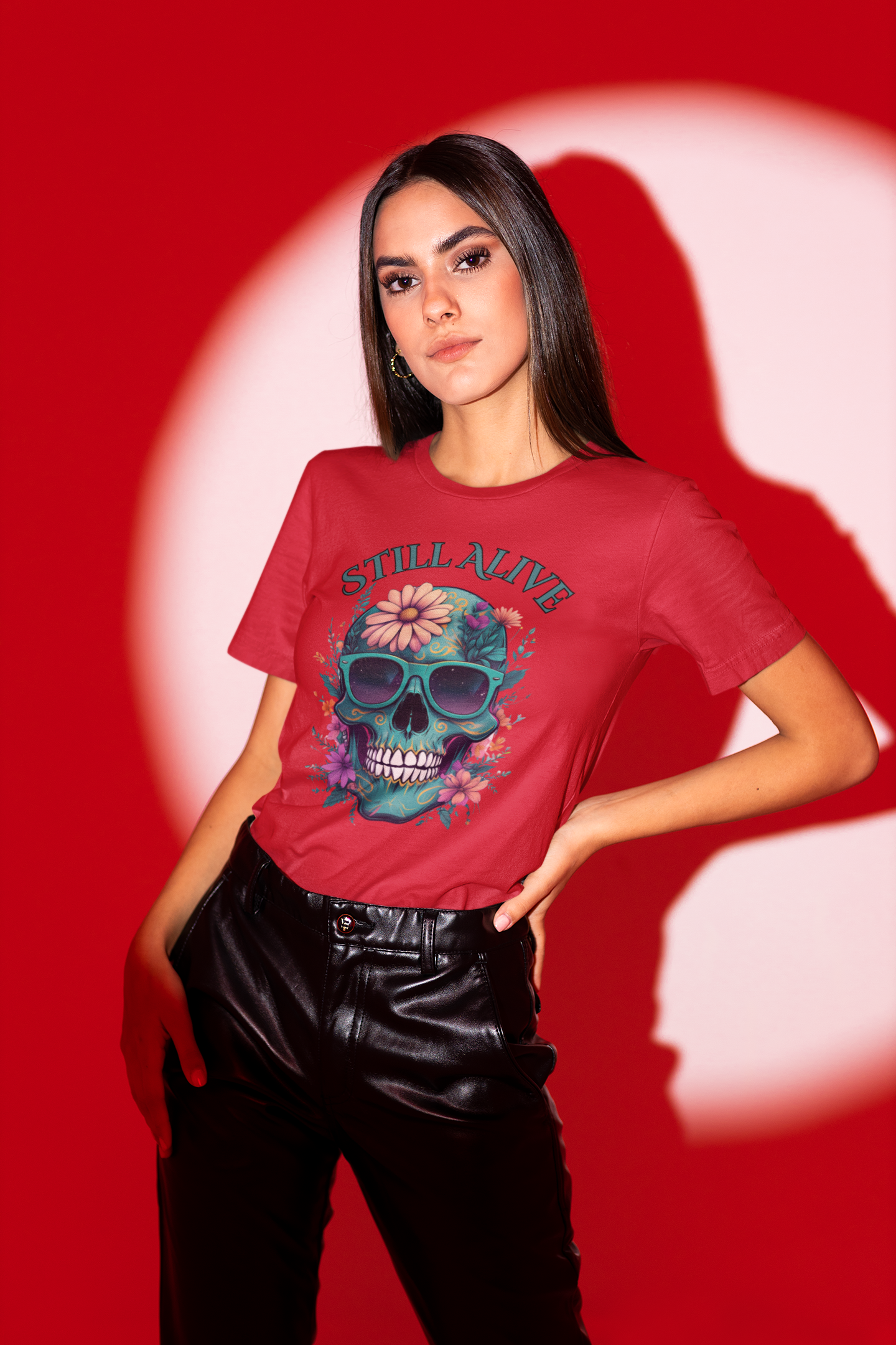 Skull Floral Graphic Tee - 'Still Alive' Unisex Jersey Shirt