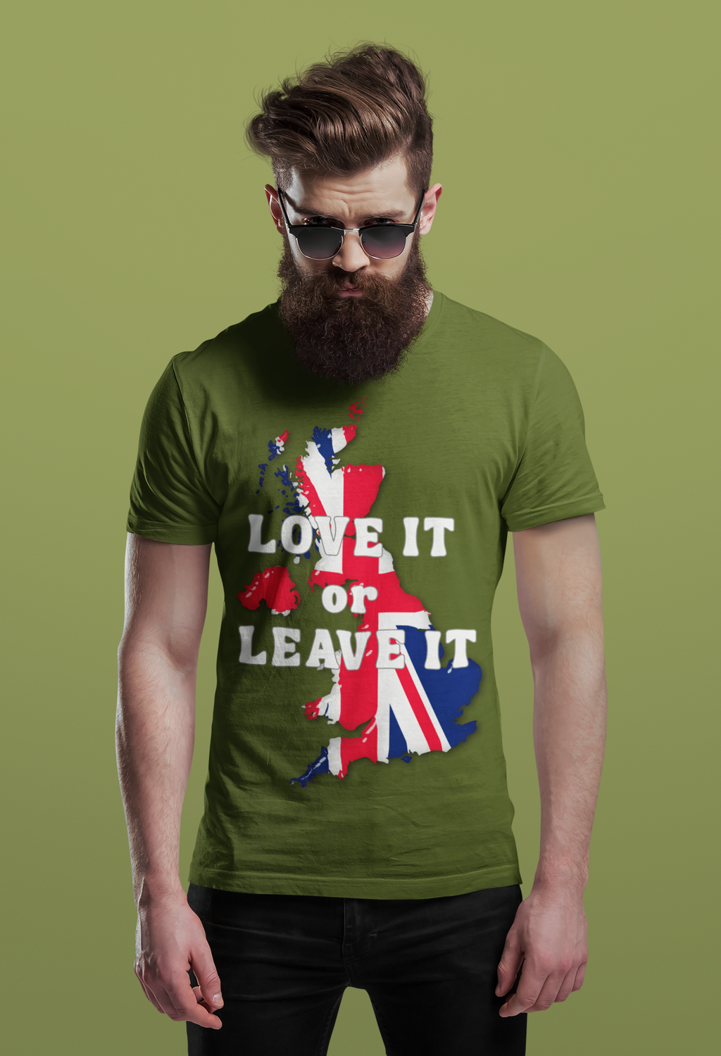 Patriotic Love It or Leave It Tee, British Pride Shirt, Unisex Graphic Top, Casual Wear, Gift for UK Lovers