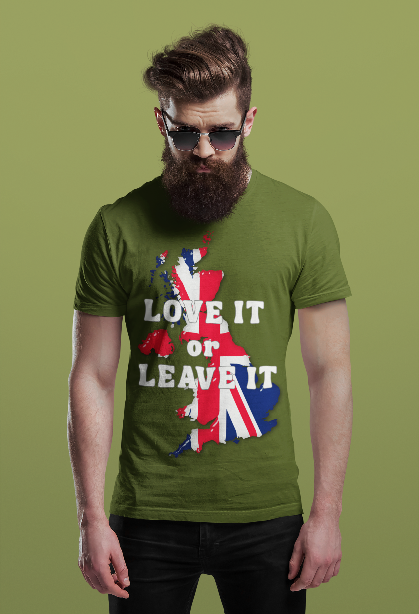 Patriotic Love It or Leave It Tee, British Pride Shirt, Unisex Graphic Top, Casual Wear, Gift for UK Lovers