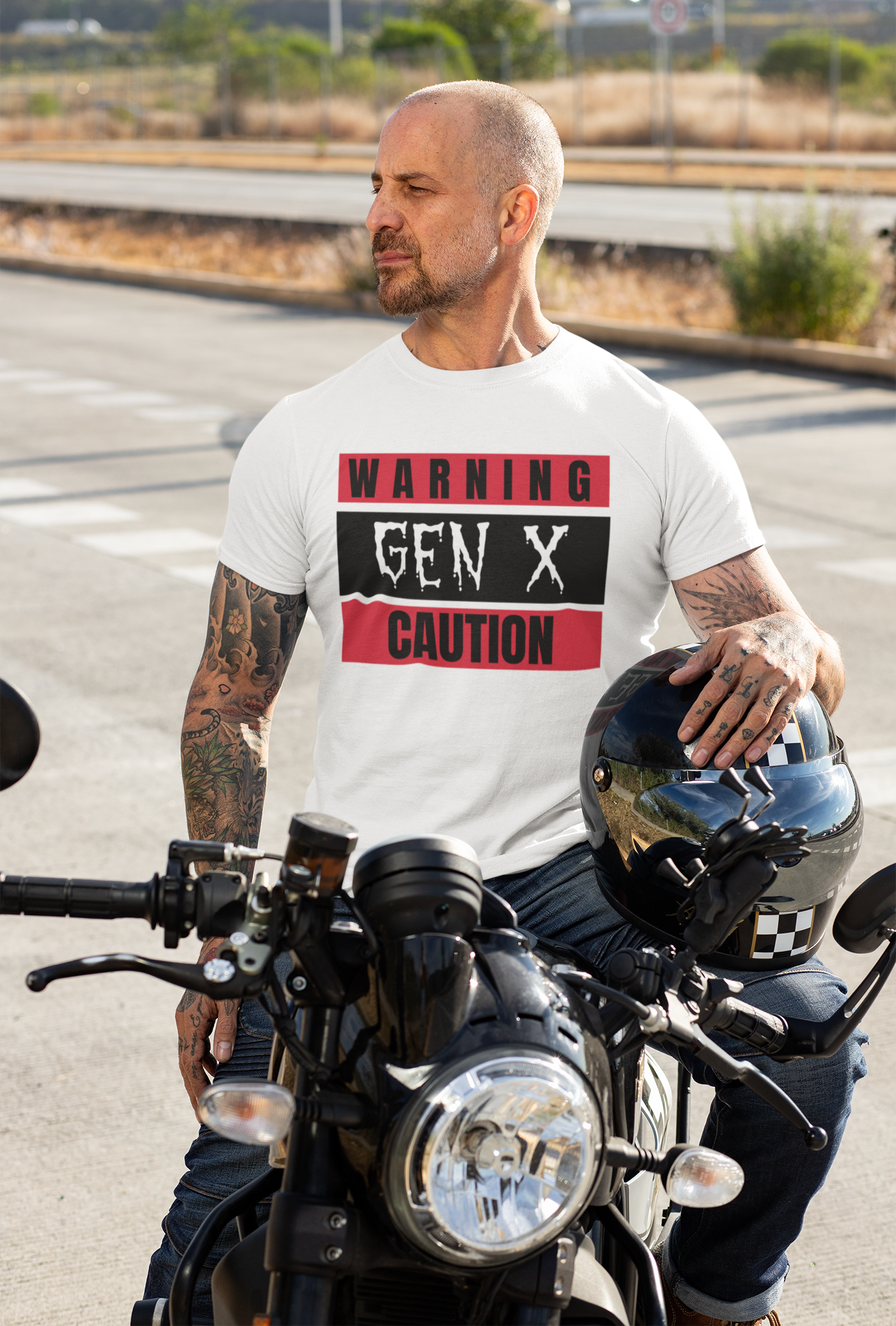 Warning Gen X Caution Tee, Unisex Jersey Tee, Vintage Style T-Shirt, Nostalgic Apparel, Gift for Gen Xers, Funny Gen X Shirt