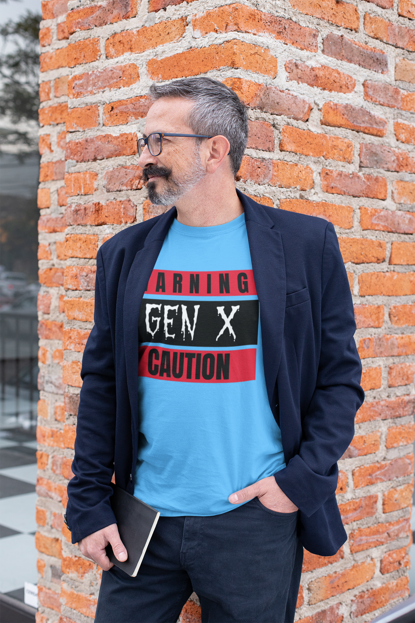 Warning Gen X Caution Tee, Unisex Jersey Tee, Vintage Style T-Shirt, Nostalgic Apparel, Gift for Gen Xers, Funny Gen X Shirt