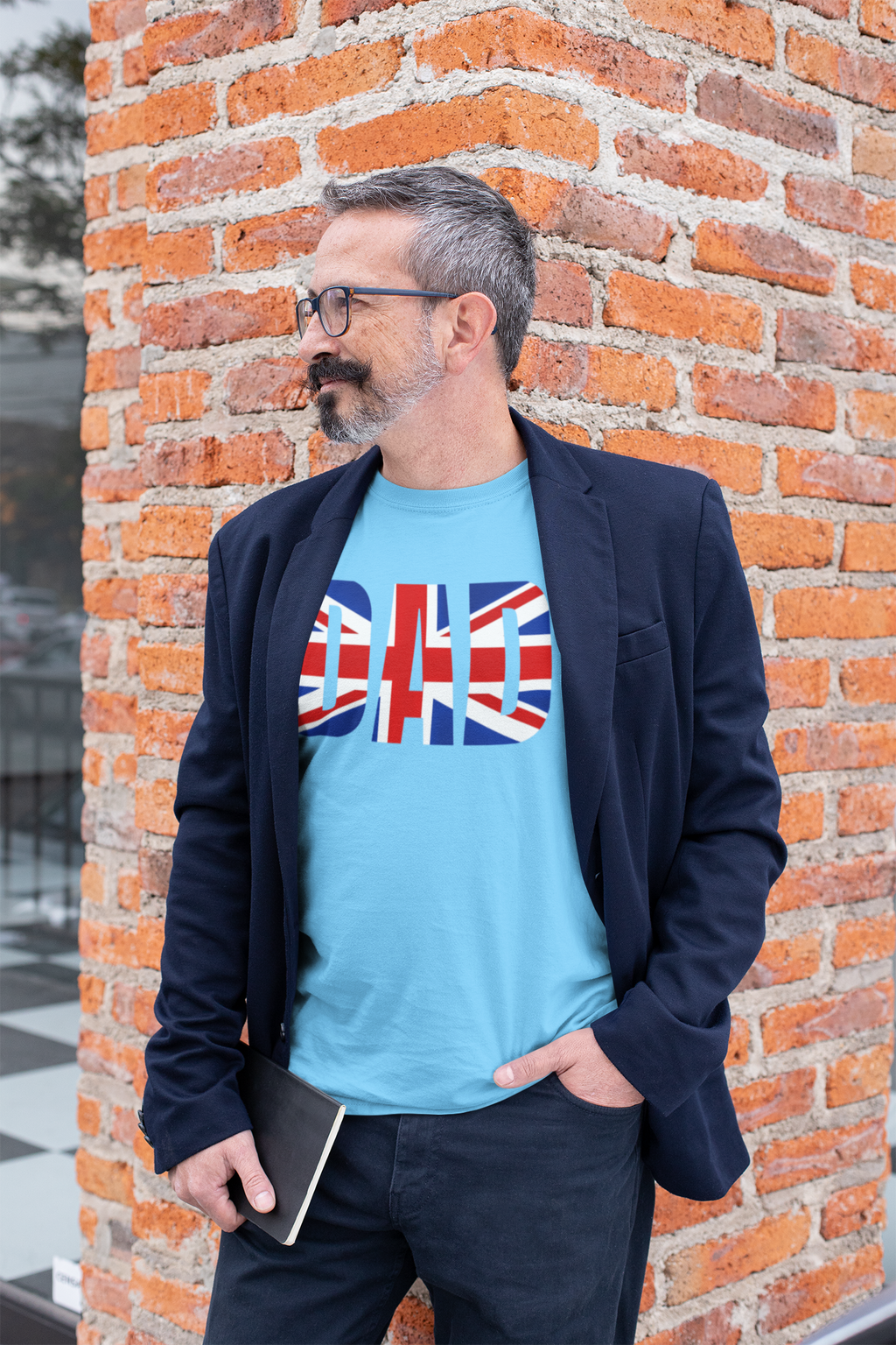 British Flag Dad Tee - Perfect for Father's Day, Casual Wear, Gifts for Dads, Patriotic Fashion, Family Outings