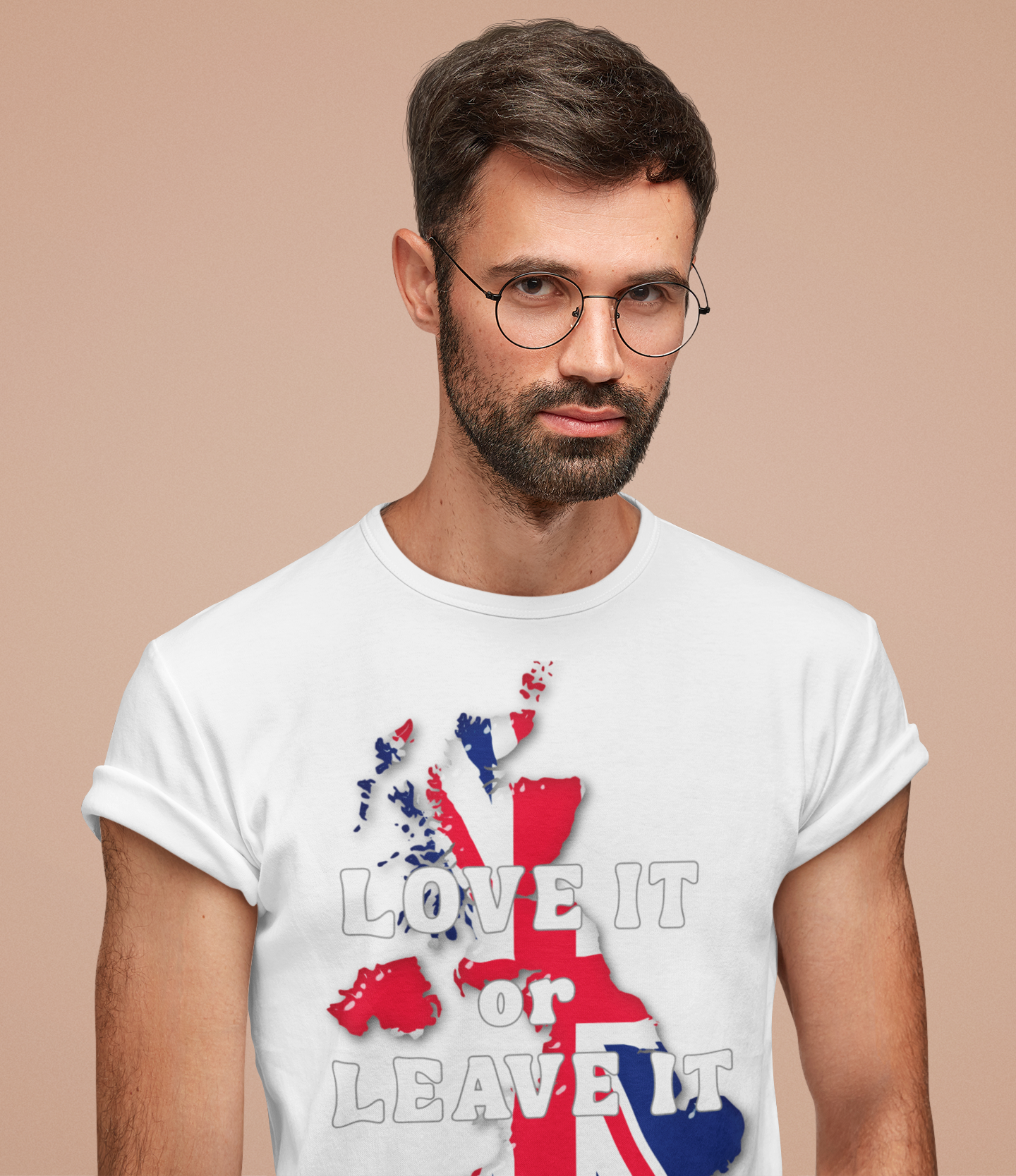Patriotic Love It or Leave It Tee, British Pride Shirt, Unisex Graphic Top, Casual Wear, Gift for UK Lovers