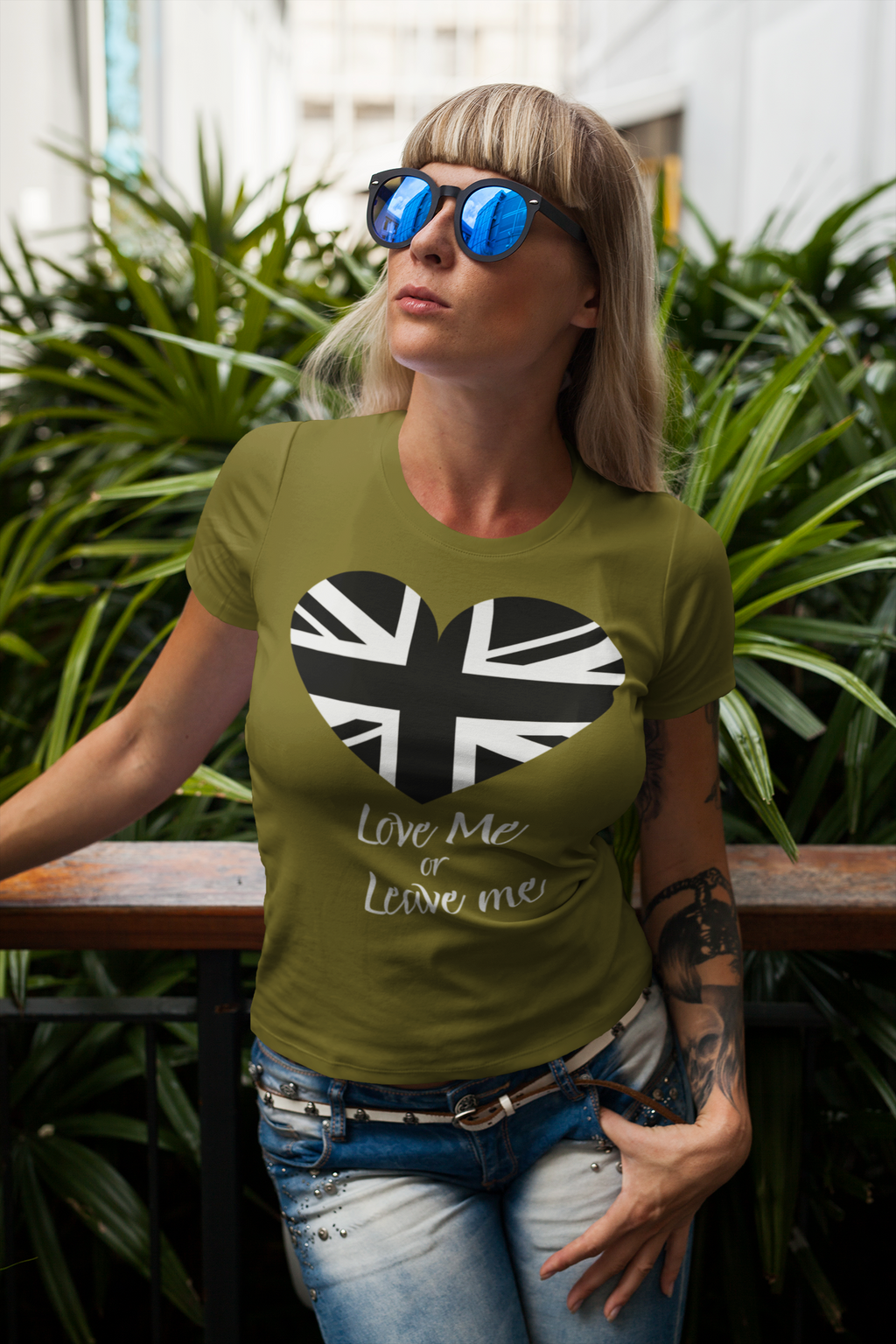 Love Me or Leave Me Heart Tee - Perfect for Casual Wear.