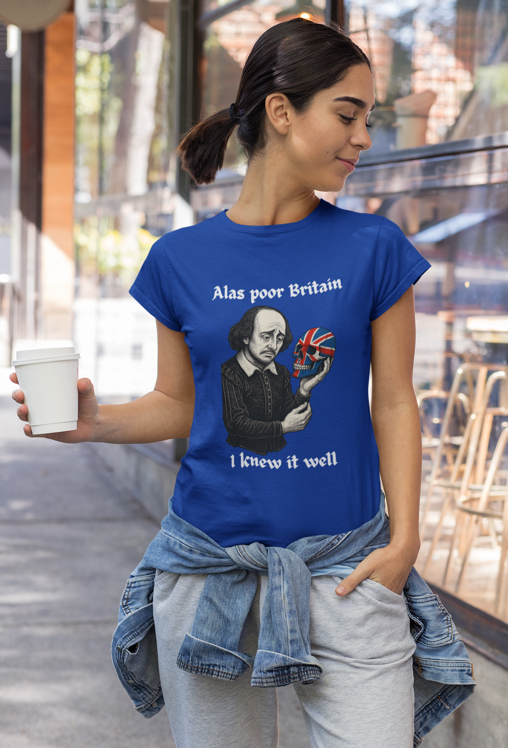 Edgy Shakespearean Tee, British Culture Shirt, Graphic Novelty Top, Literary Fan Gift, Casual Daily Wear