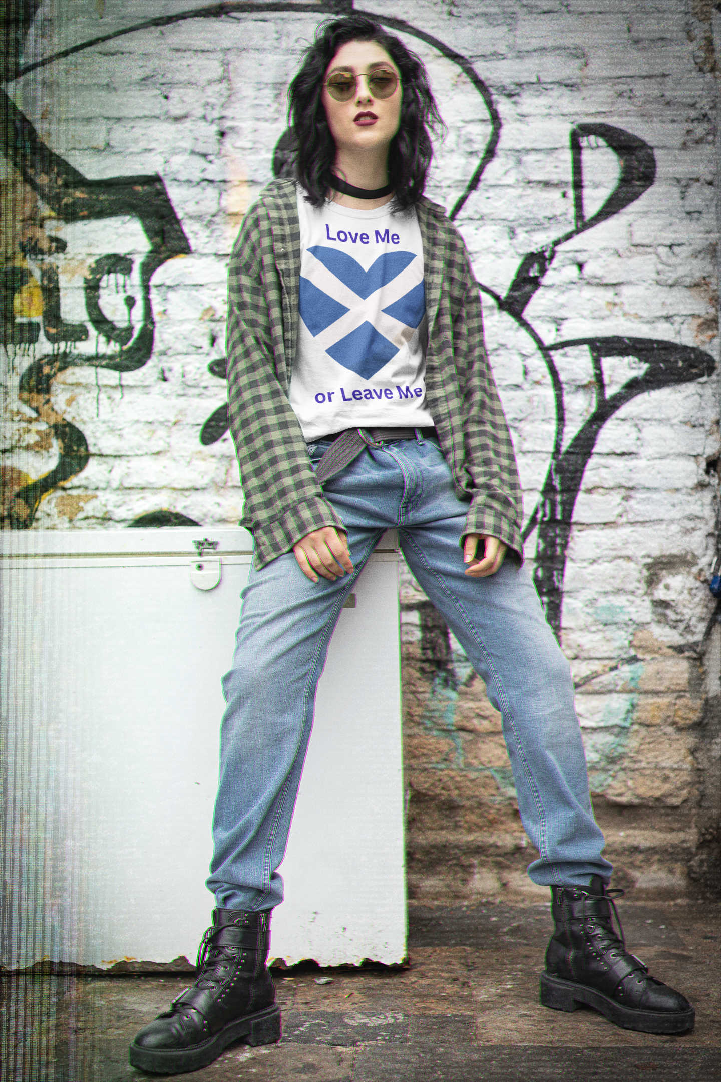 Scottish Heart T-Shirt, Unisex Love Me or Leave Me Tee, Scotland Pride Shirt, Casual Everyday Wear, Gift for Her, Gift for Him