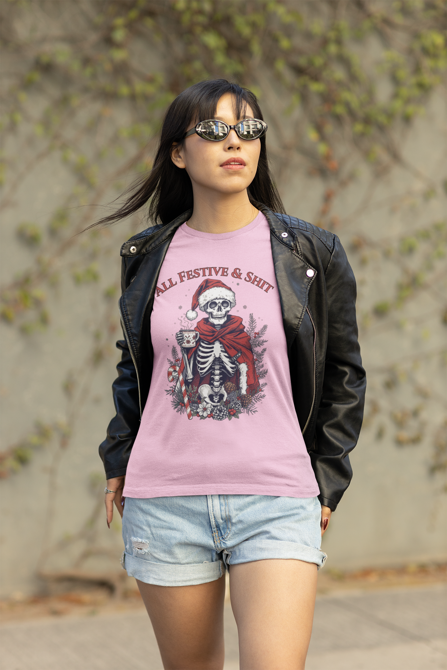 All Festive & Shit Skeleton Christmas Tee