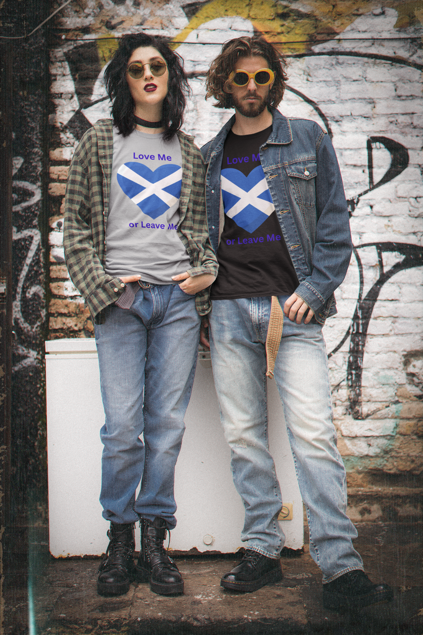 Scottish Heart T-Shirt, Unisex Love Me or Leave Me Tee, Scotland Pride Shirt, Casual Everyday Wear, Gift for Her, Gift for Him