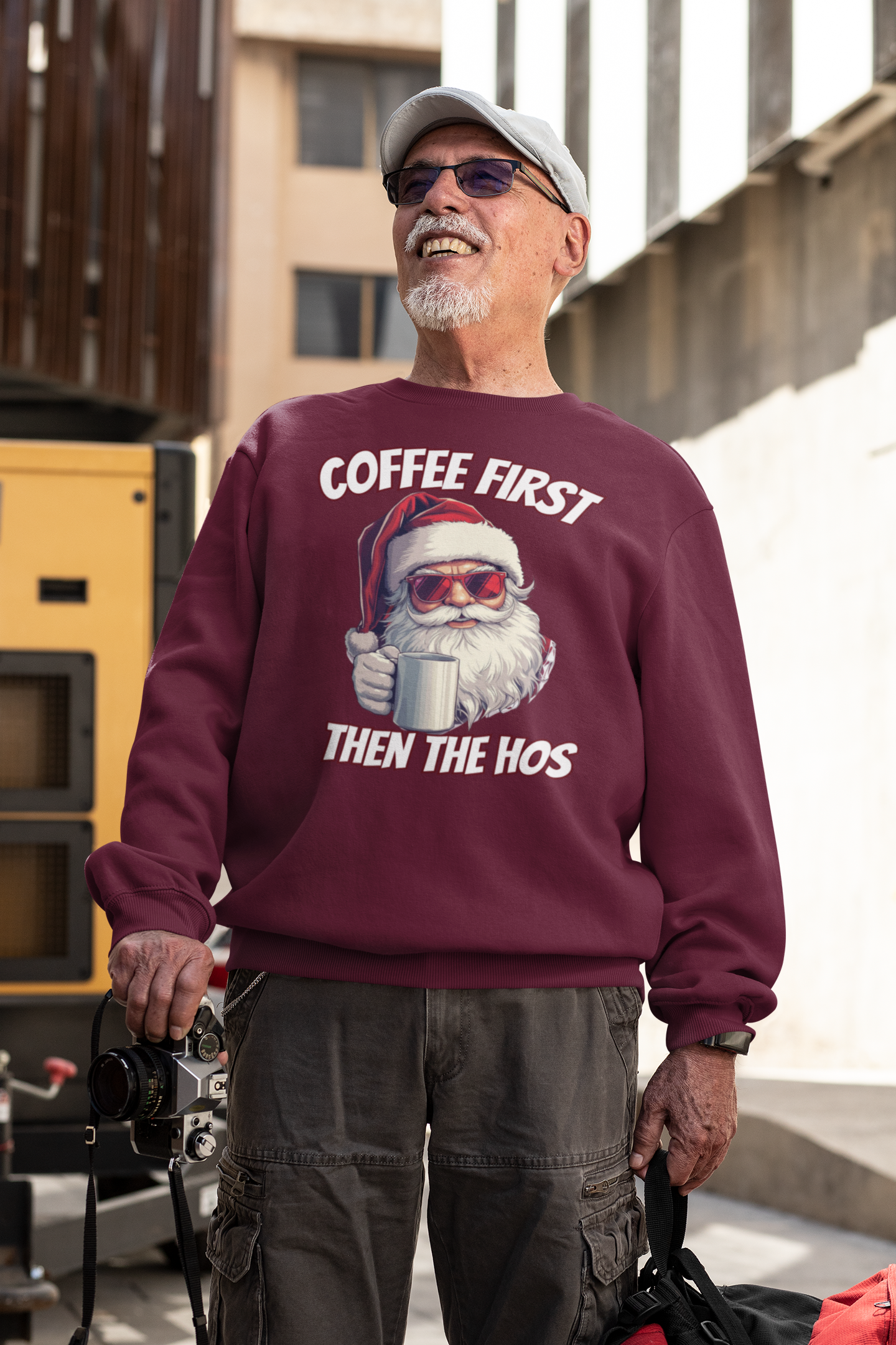 Santa Coffee First Crewneck Sweatshirt