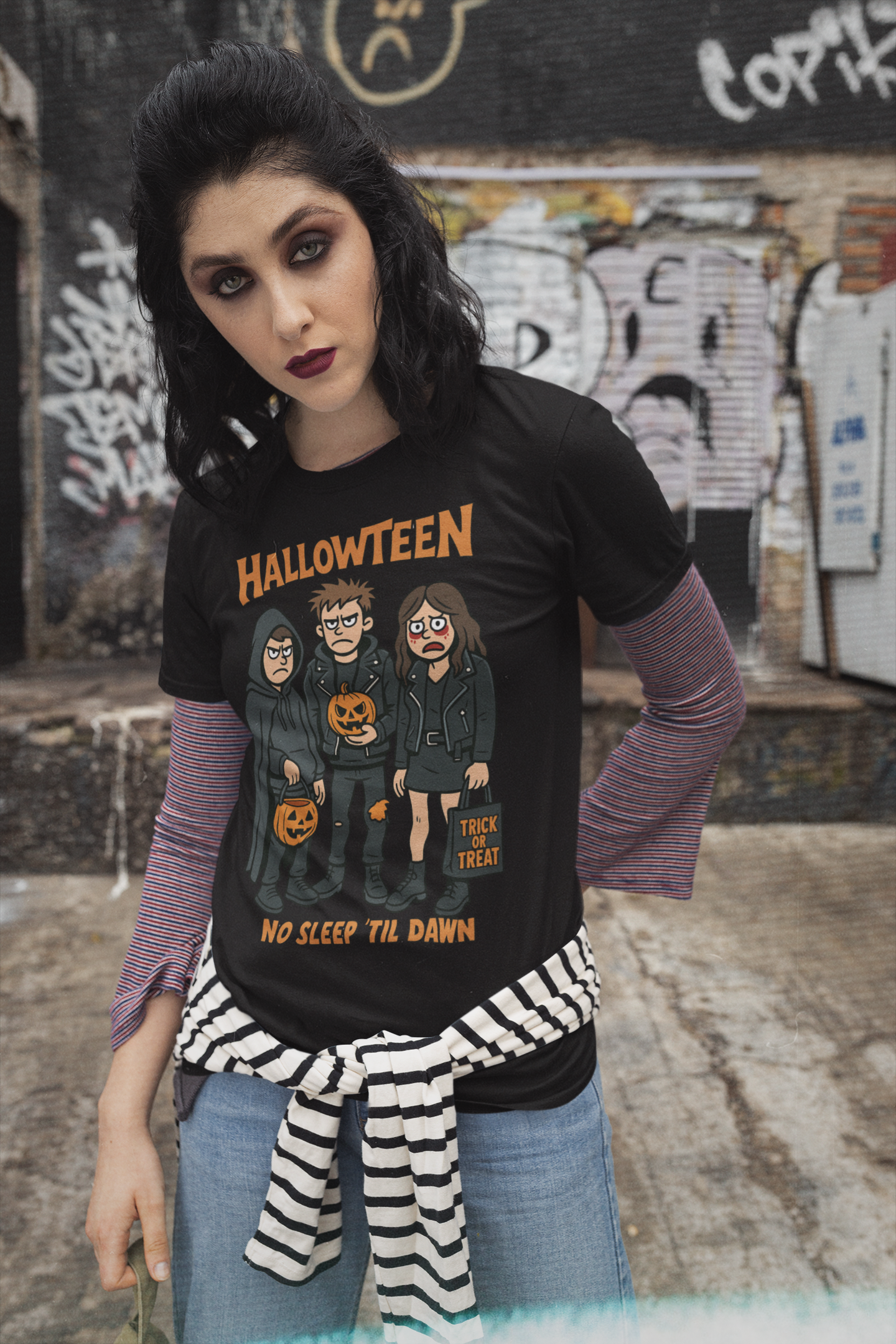 Halloween Themed Unisex Heavy Cotton Tee - Spooky Graphic Shirt, Trick or Treat, Party Wear, Gift for Halloween Lovers