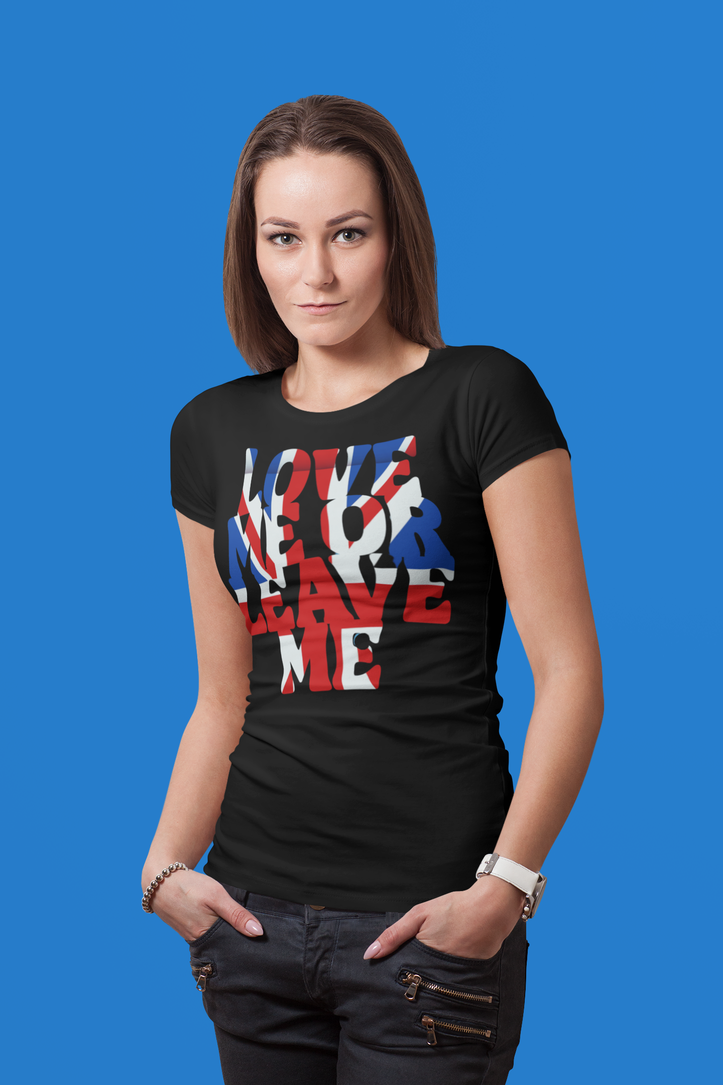 Union Jack Love Me or Leave Me Unisex Tee | Casual Graphic T-Shirt, Gift for Friends, Summer Wear, Festival Outfit, Statement Tee
