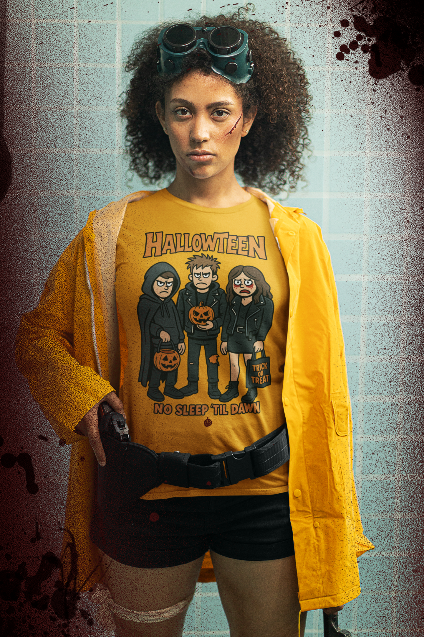 Halloween Themed Unisex Heavy Cotton Tee - Spooky Graphic Shirt, Trick or Treat, Party Wear, Gift for Halloween Lovers