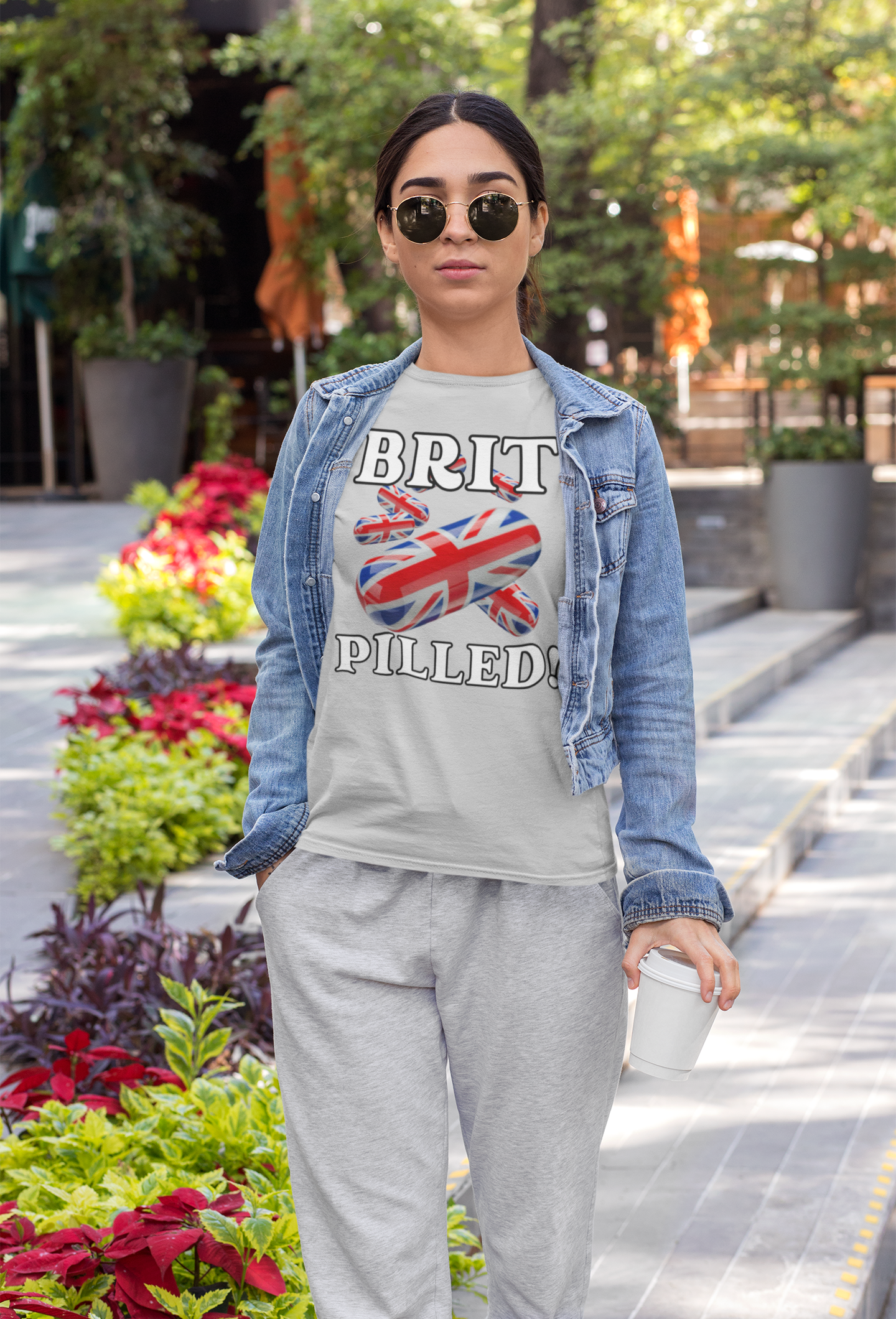 Patriotic Brit Pilled! Union Jack Themed Tee: Perfect for Brits,Edgy relevant make a statement