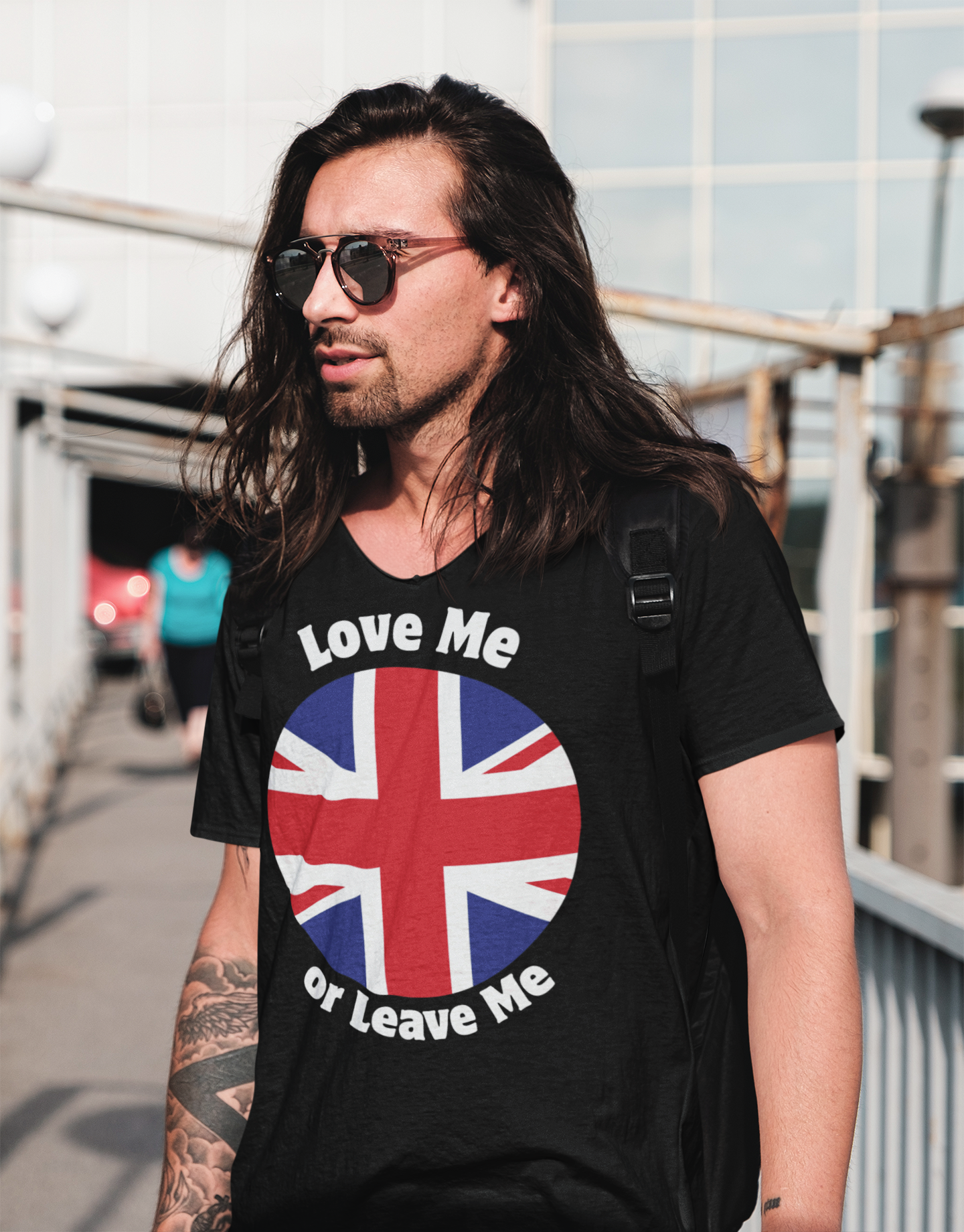 British Flag V-Neck Tee, Unisex T-Shirt, Heritage Apparel,, Summer Gear, Casual Wear