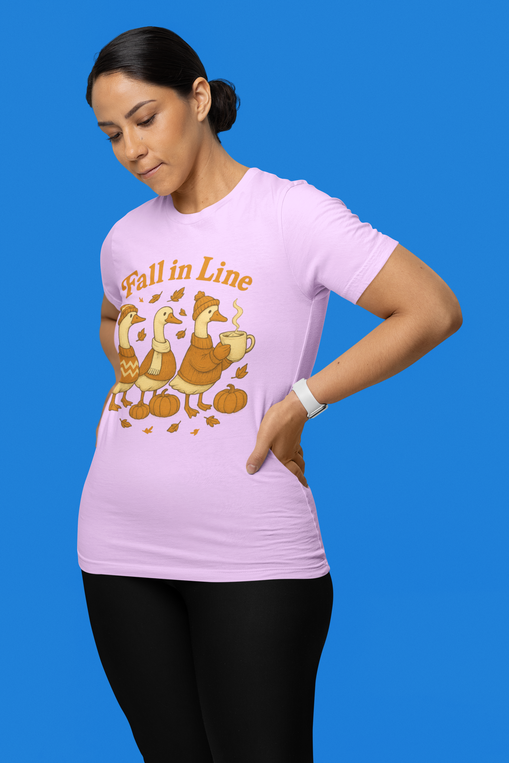 Fall in Line Unisex Tee - Cozy Autumn Graphic T-Shirt