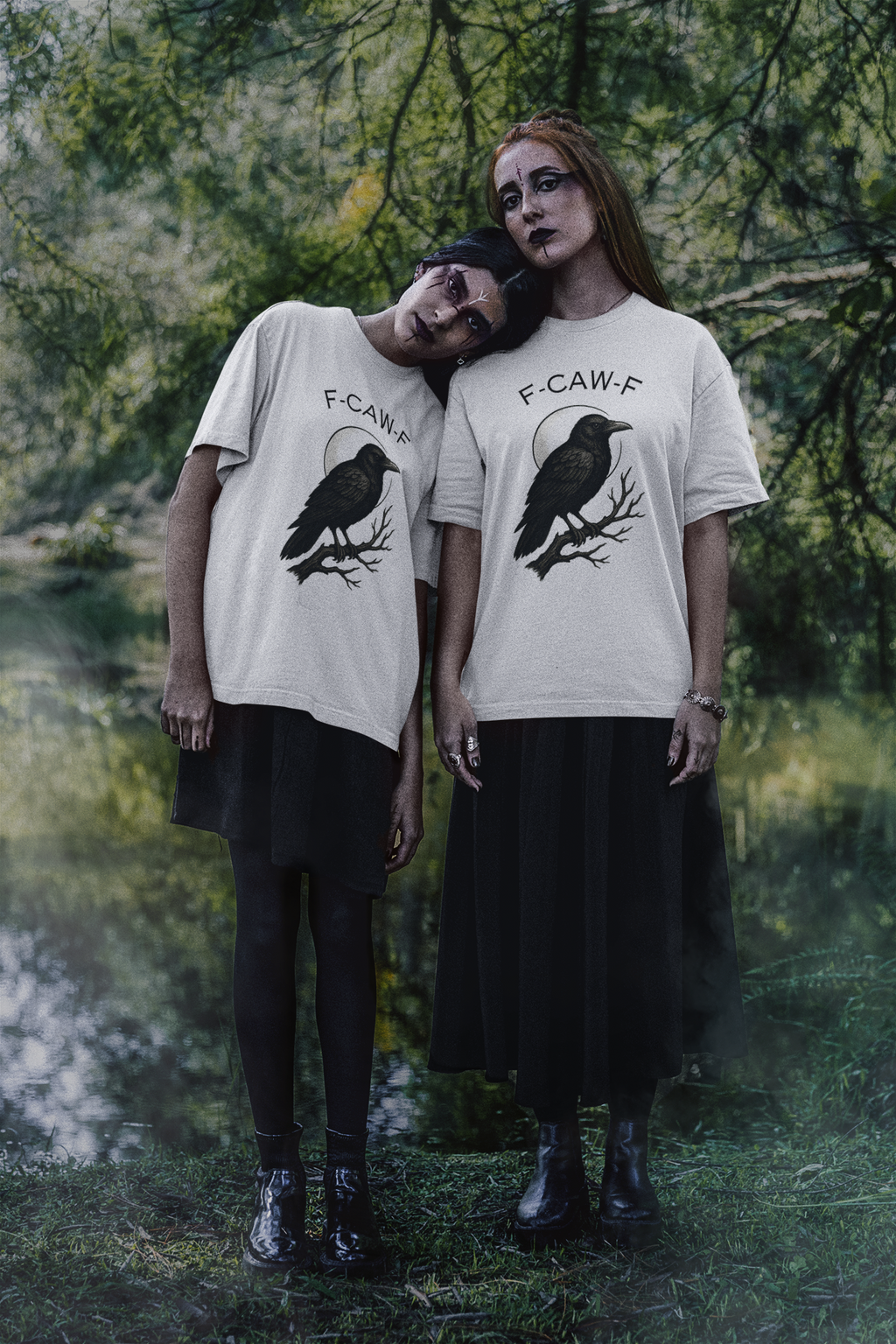 Caw-F Unisex Cotton Tee, Raven Shirt, Bird Lover Gift, Halloween Apparel, Nature T-Shirt, Unique Graphic Tee