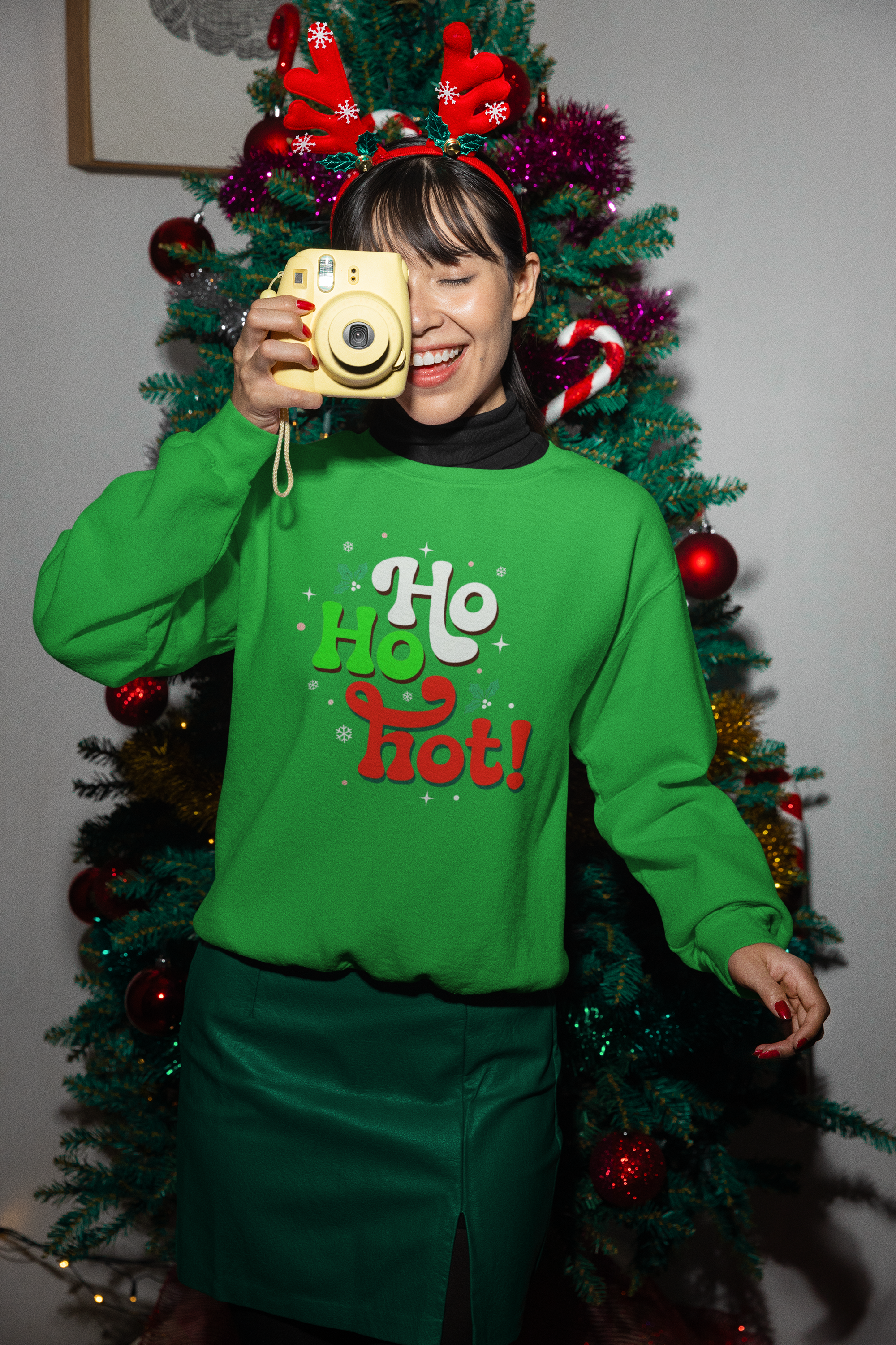 Holiday 'Ho Ho Hot!' Crewneck Sweatshirt — Funny Christmas Sweatshirt